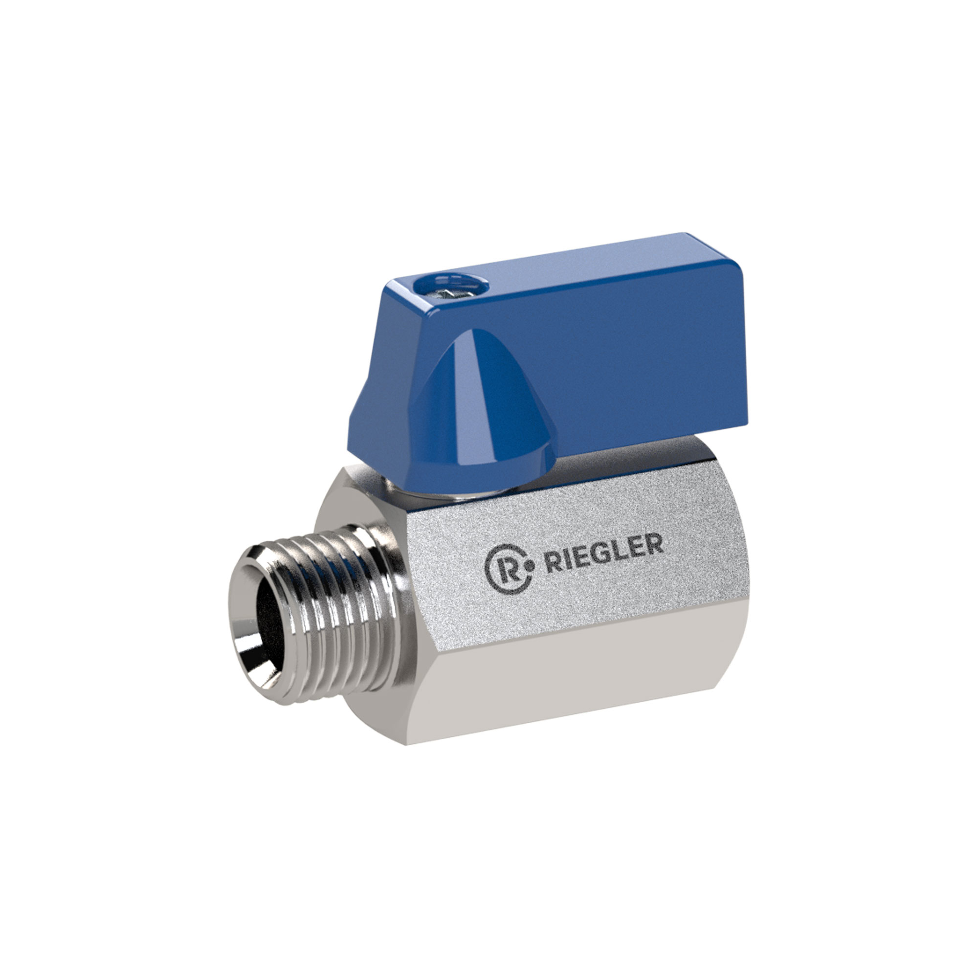 Mini ball valve, Stainless steel 1.4408 CF8M, IT/ET - Riegler K949