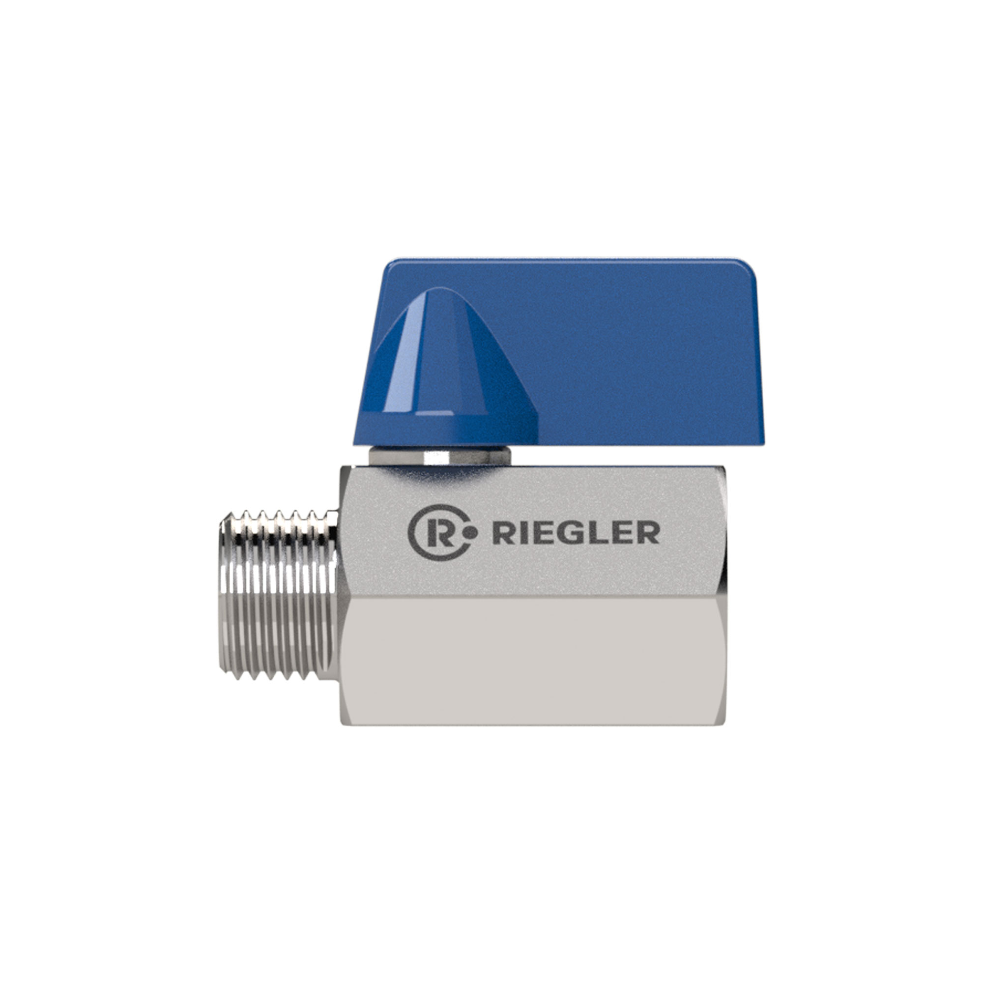 Mini-Kugelhahn, Edelstahl 1.4401, IG/AG, G 1/4, DN 8 - Riegler 103492