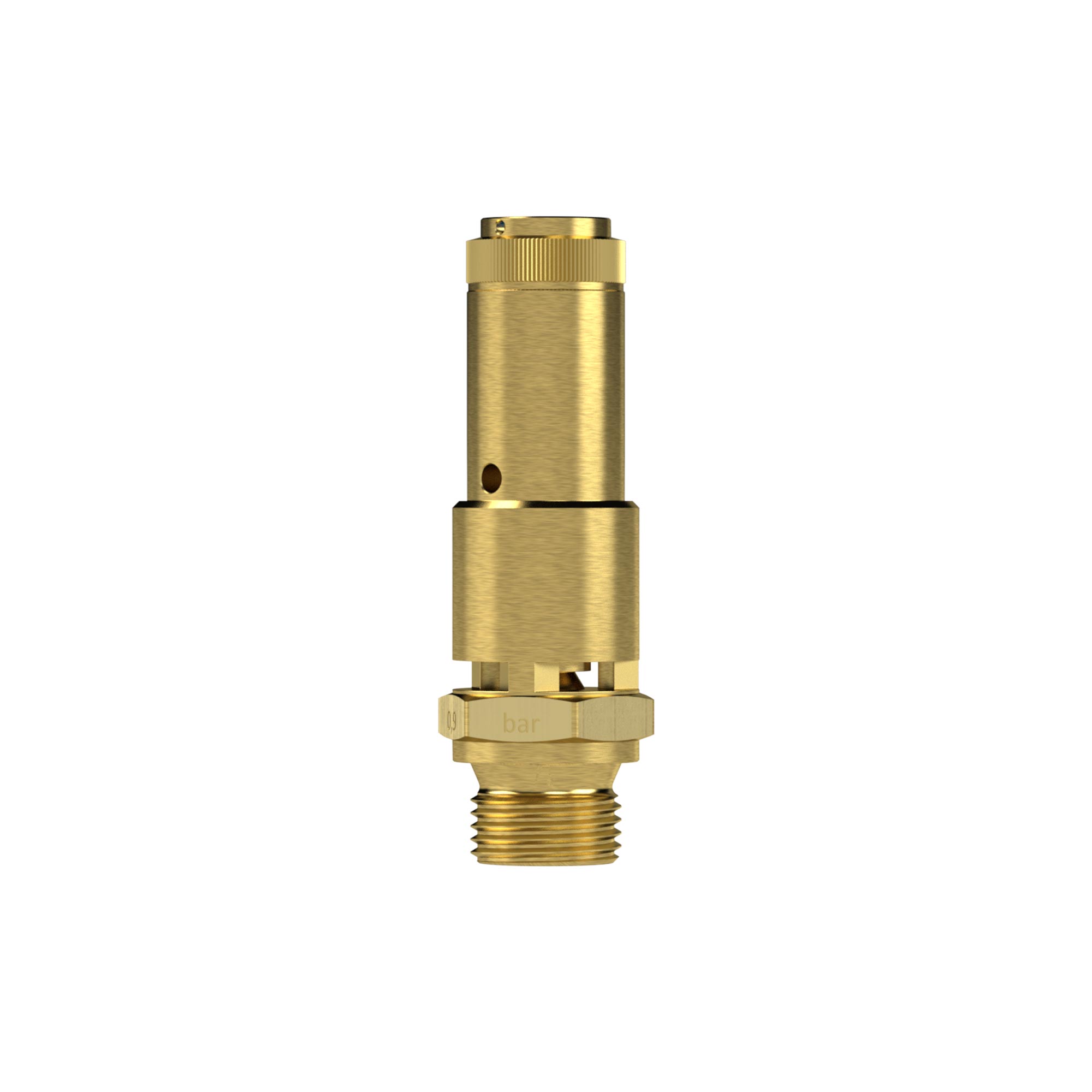 Full stroke safety valve DN 10, G 3/8, Trigger pressure 2.1 bar - Riegler 104421