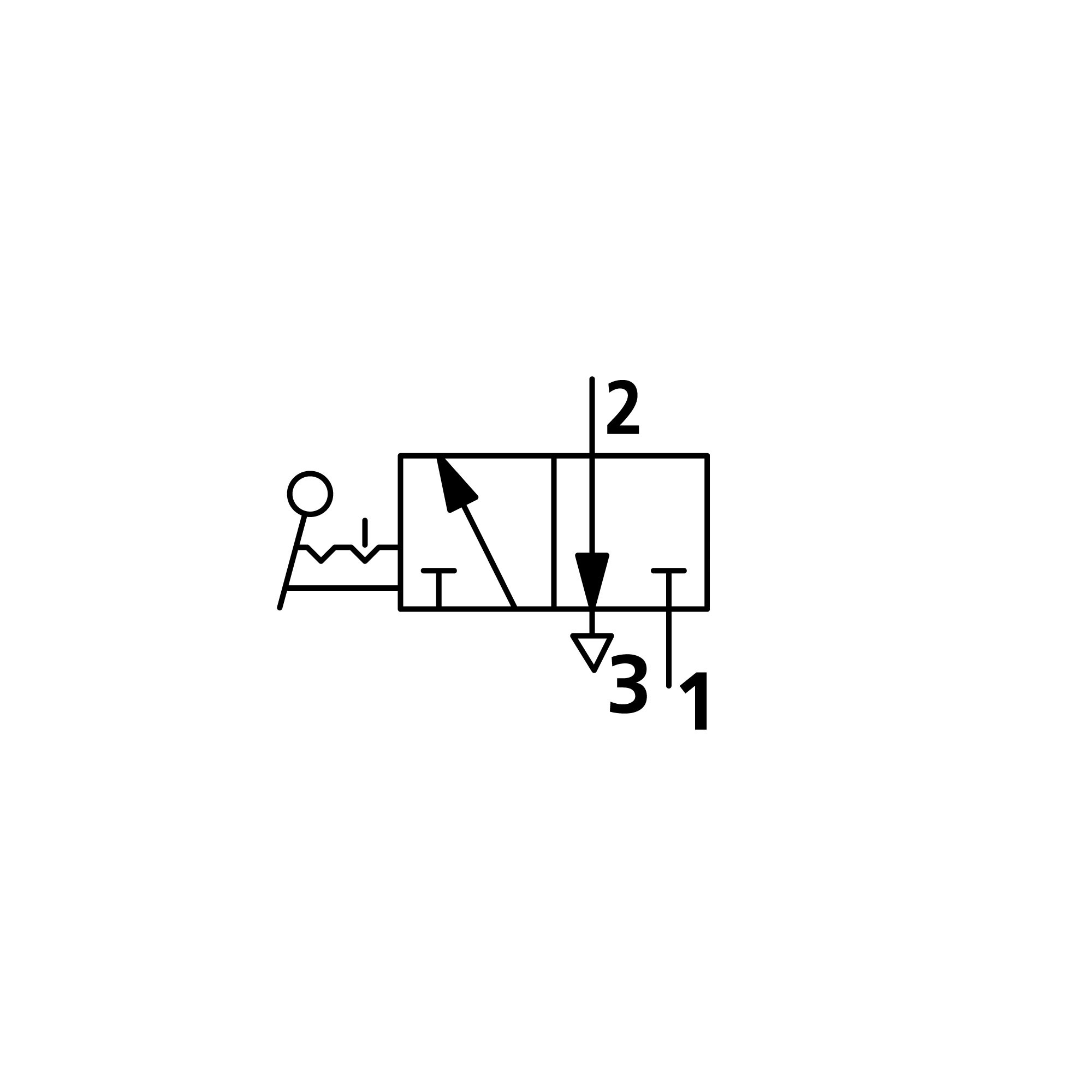 3/2-Wegeventil, man. 90° Hebel bistabil G 1/2 - Riegler 106463