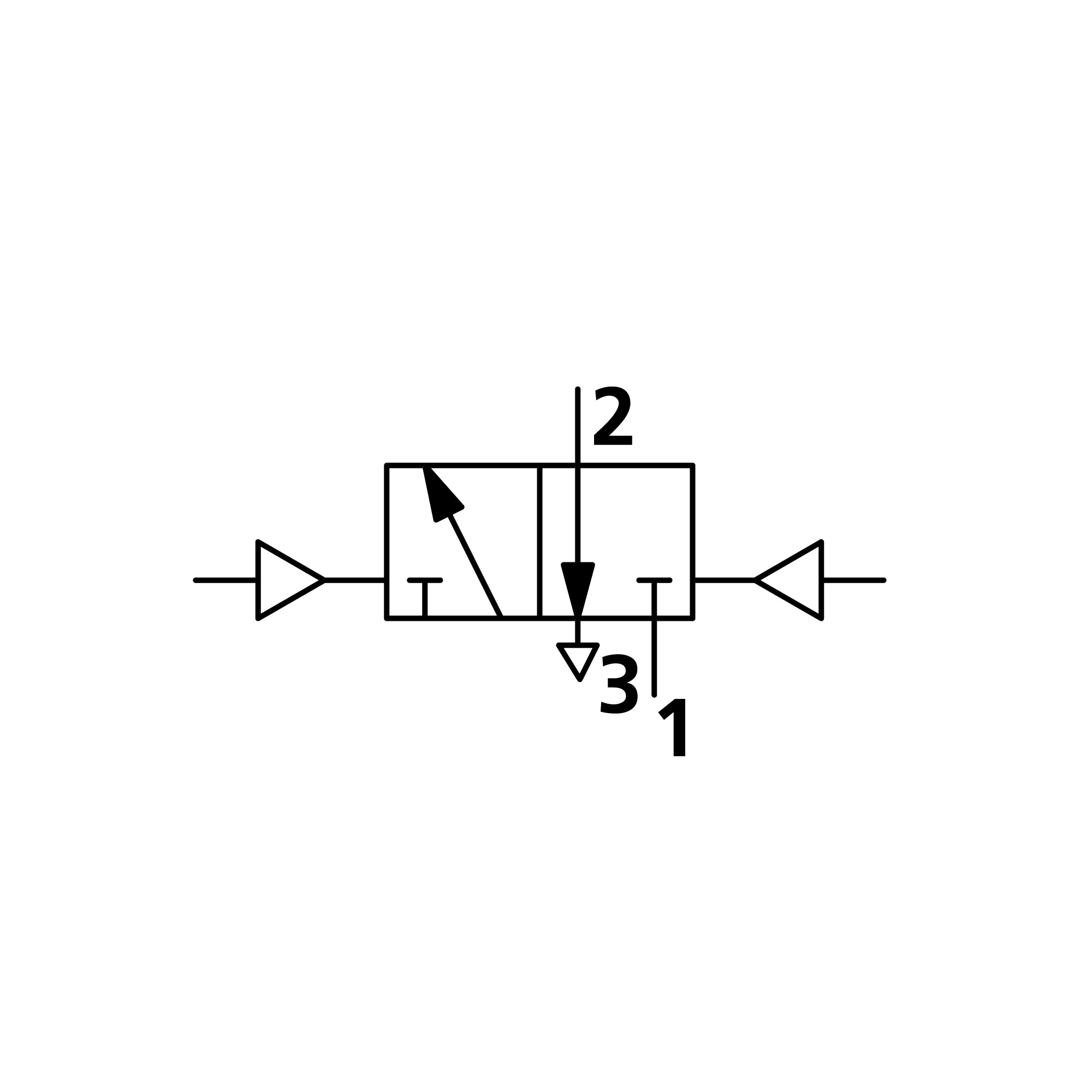 3/2-Wegeventil, pneumatisch, bistabil, Anschluss G 1/8, DN 5 - Riegler 106496