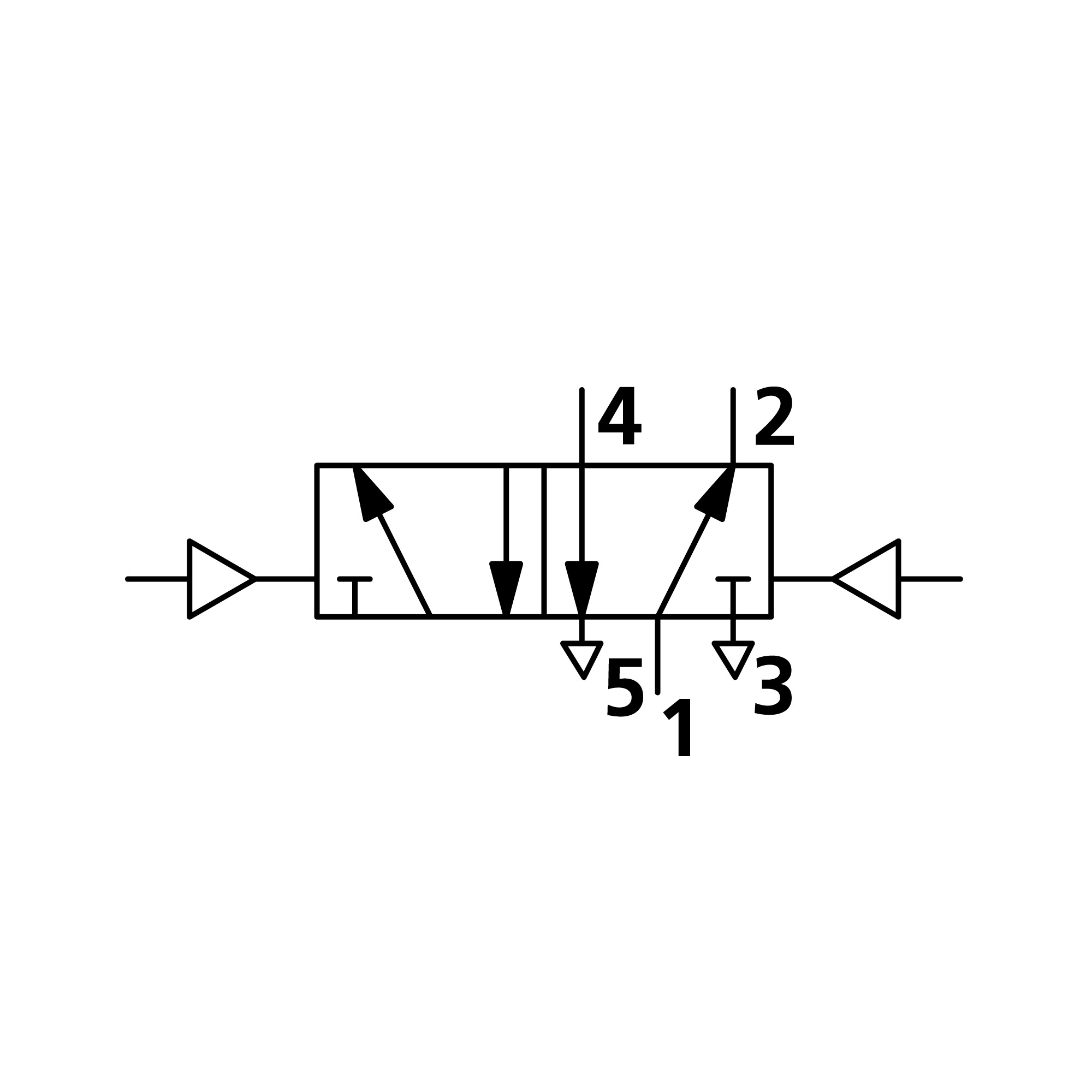 5/2-Wegeventil, pneumatisch, bistabil, Anschluss G 3/8, DN 13,3 - Riegler 106506
