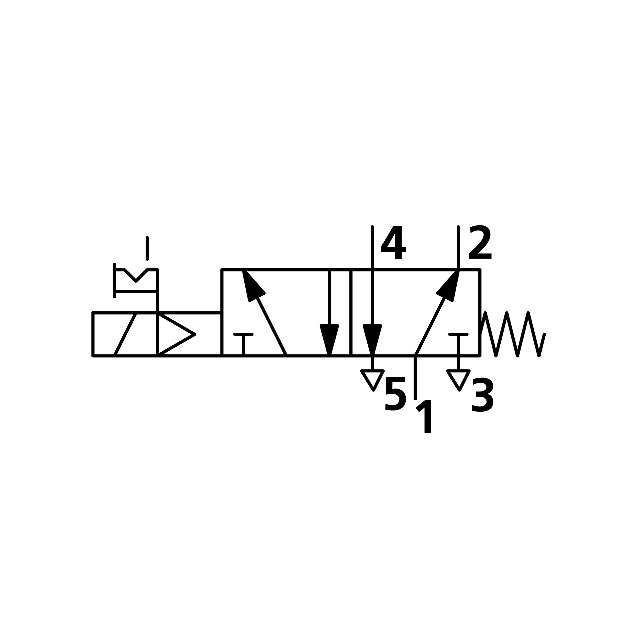 5/2-way valve electropneum., monostable, G 3/8, 230 V,50 Hz - Riegler 106550