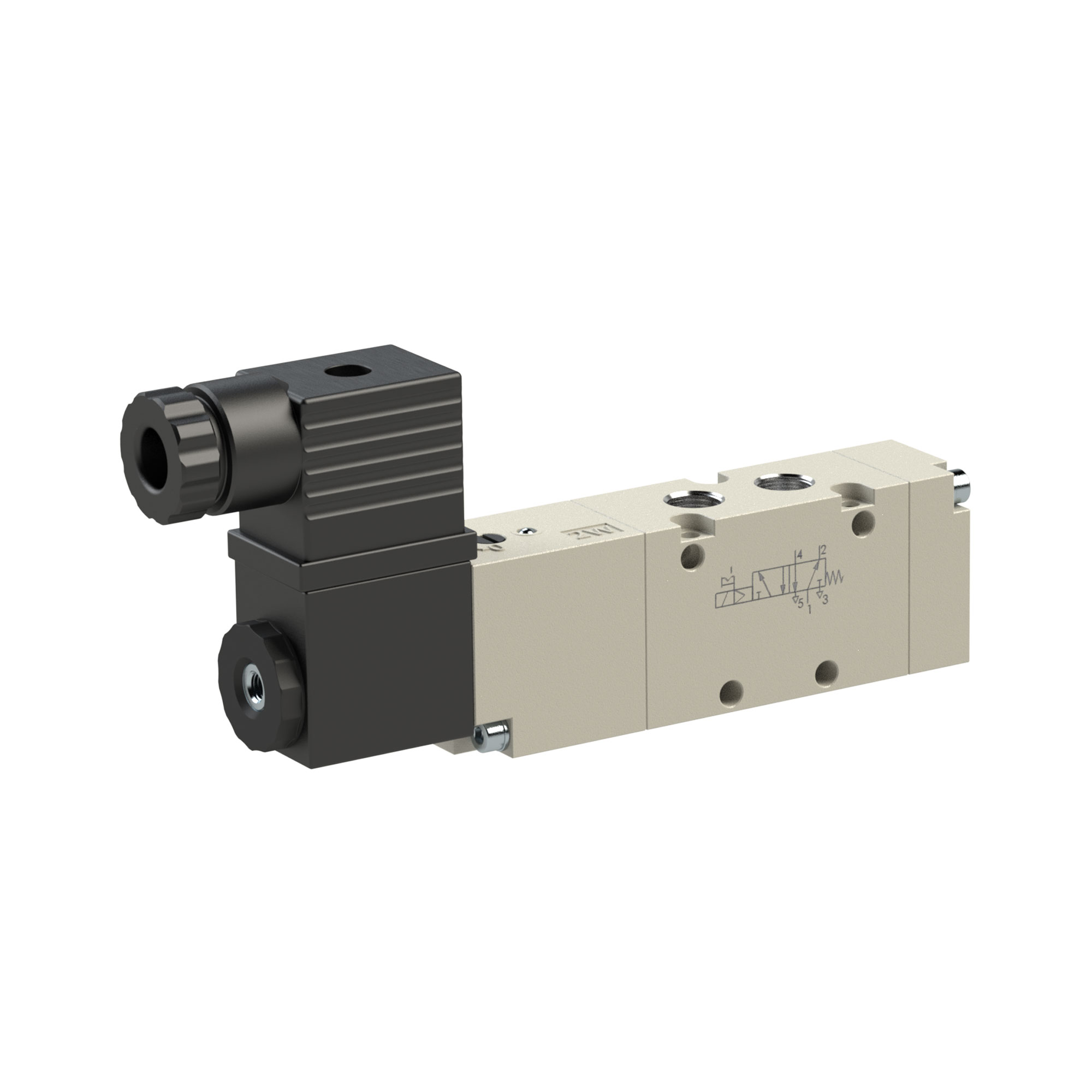 5/2-way valve electropneum., monostable, G 3/8, 230 V AC - Riegler 106550