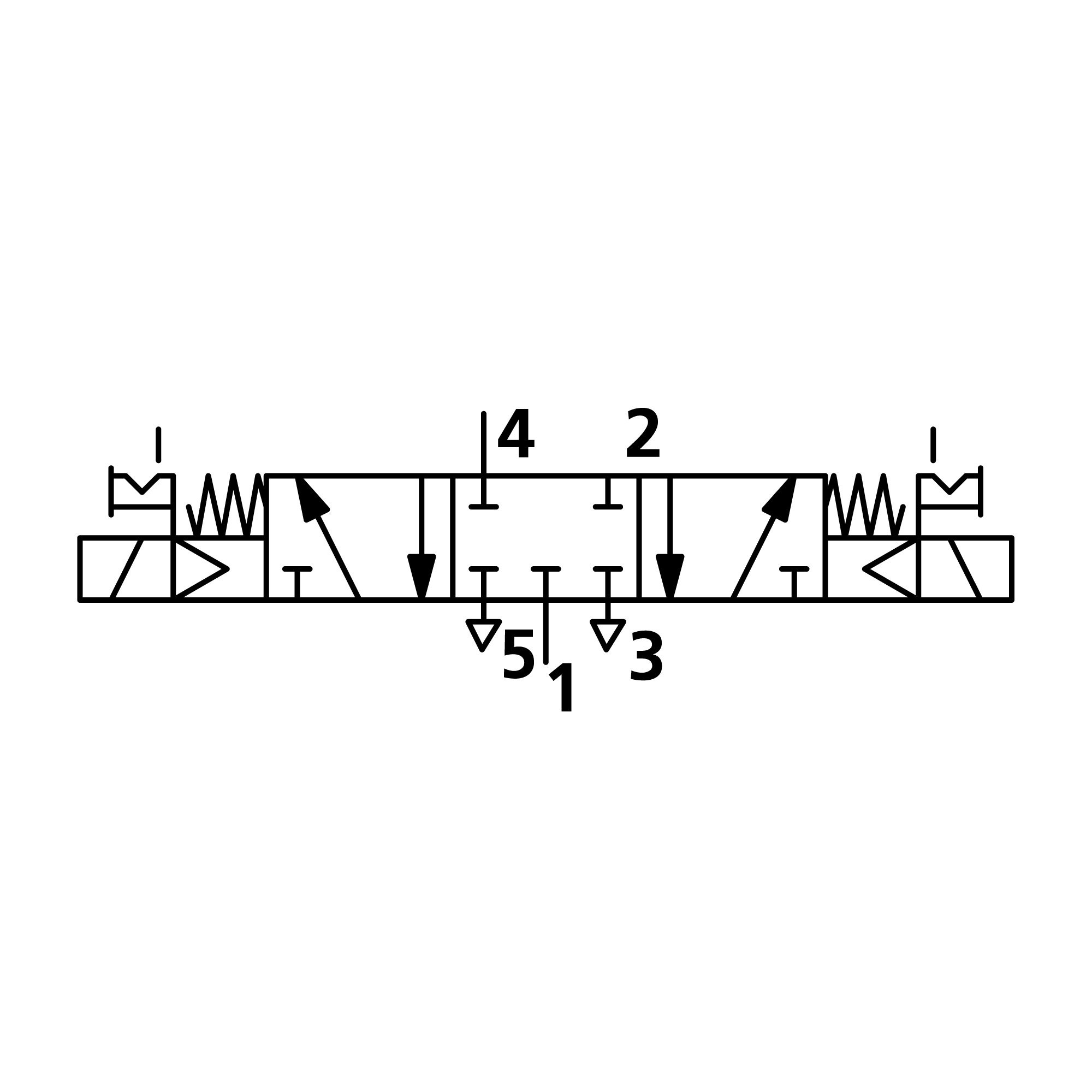 5/3-Wegeventil, elektropneu., Mitte geschl., G 1/8, 230 V, 50 Hz - Riegler 106572