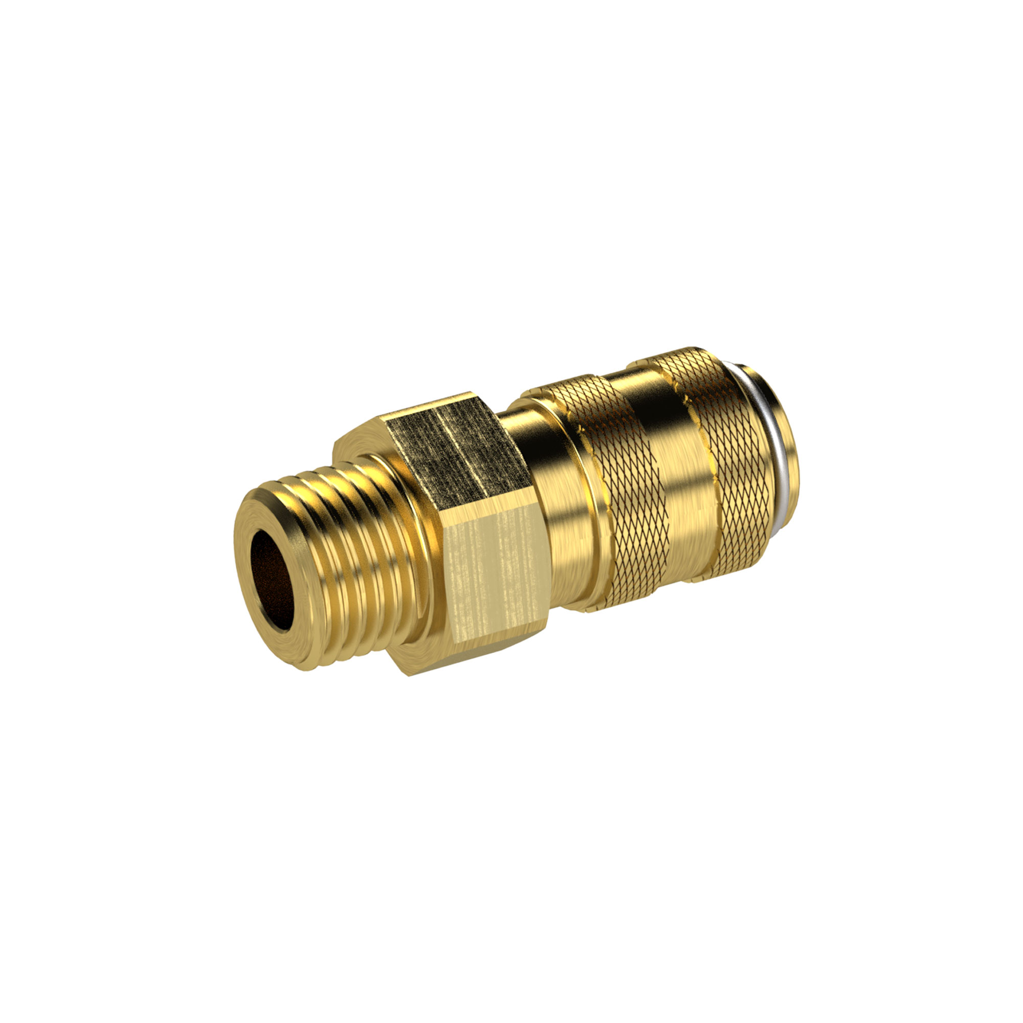 Schnellverschlusskupplung NW 5, Messing blank - Riegler K323