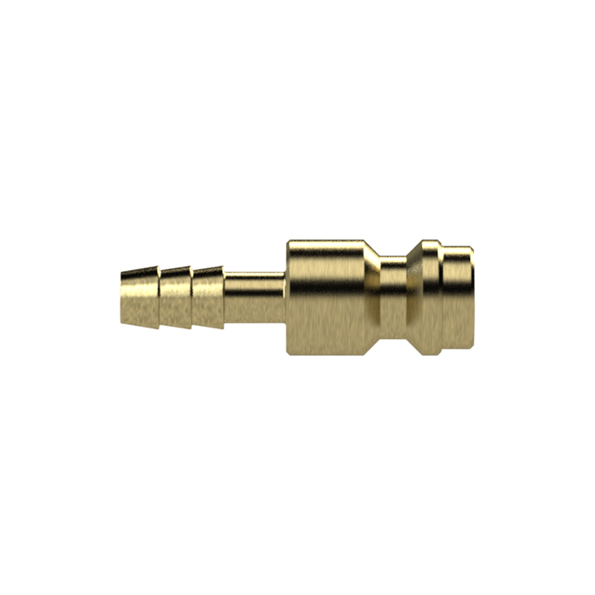 Plug-in connector for coupl. I.D. 5, bright brass, Sleeve I.D. 9 - Riegler 107147