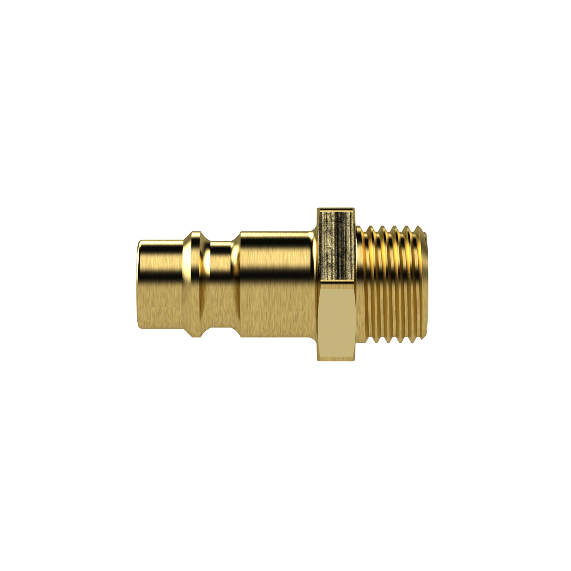 Nipple for couplings I.D. 7.2 - 7.8, bright brass, G 1/2 ET - Riegler 107240