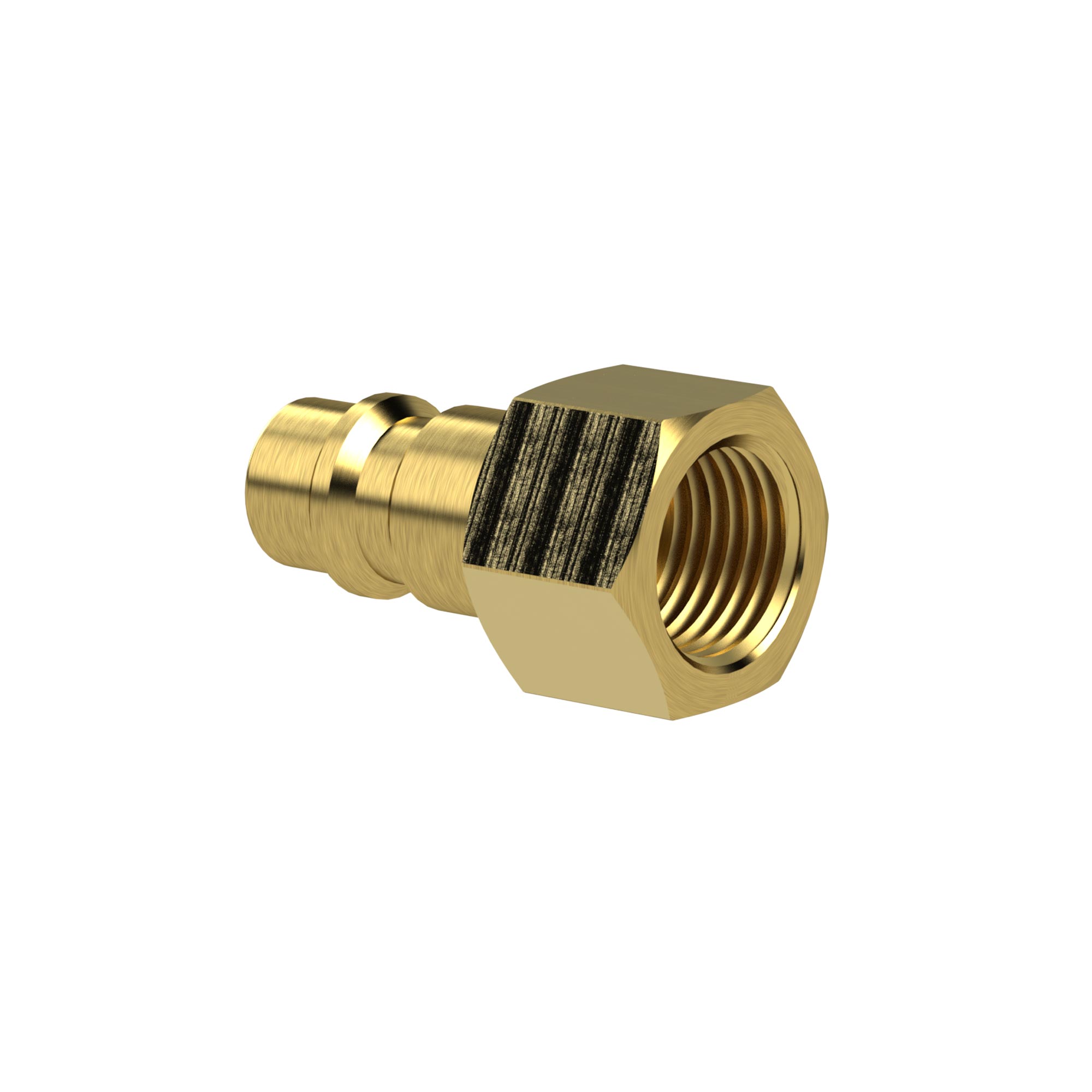 Nipple for couplings I.D. 7.2 - 7.8, bright brass, G 1/2 IT - Riegler 107244
