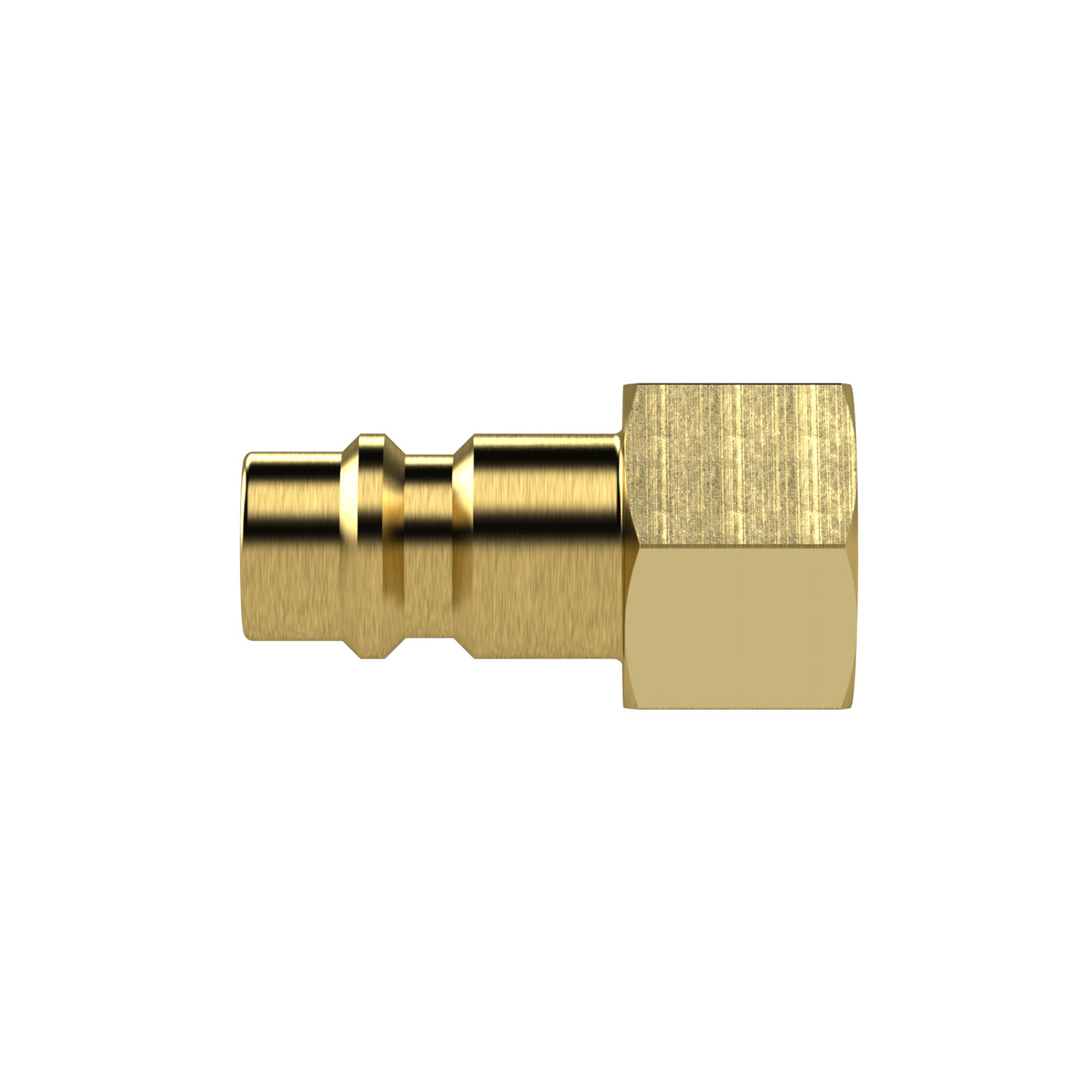 Nipple for couplings I.D. 7.2 - 7.8, bright brass, G 1/2 IT - Riegler 107244