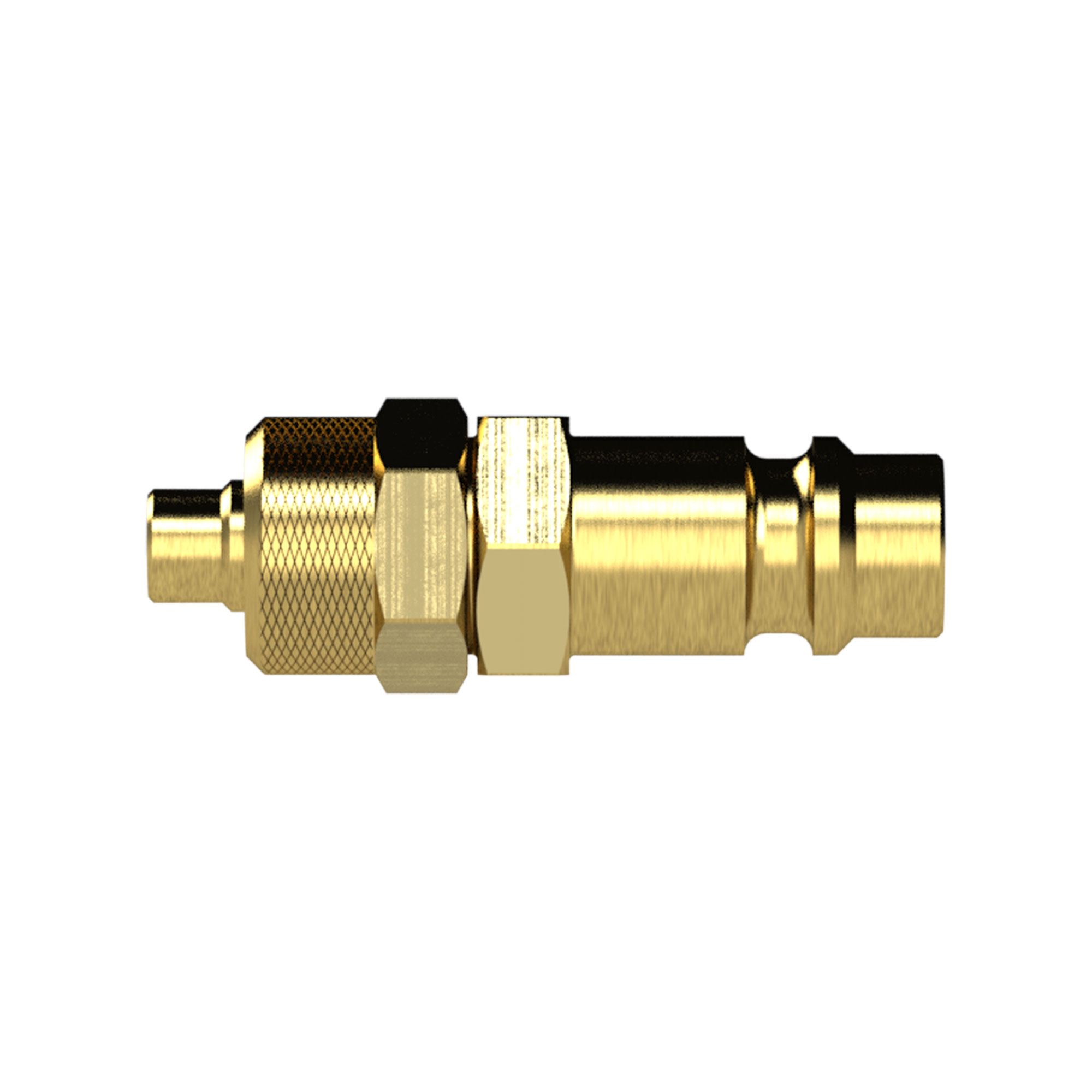 Nipple for couplings I.D. 7.2 - 7.8, bright brass, for hose 10x8 - Riegler 107247