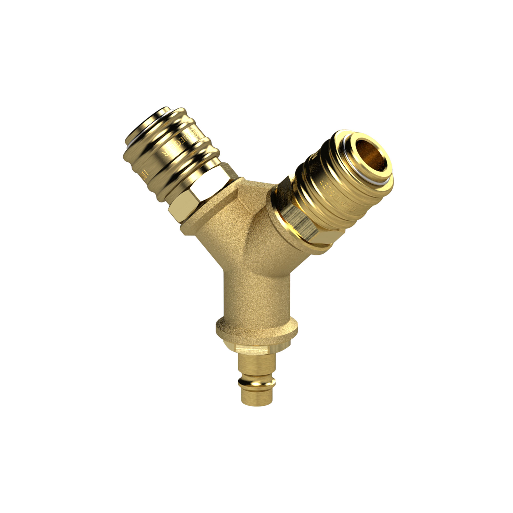 Verteiler, 2 Schnellverschlusskuppl. NW7,2, Nippel NW7,2-7,8 G1/2 - Riegler 107263