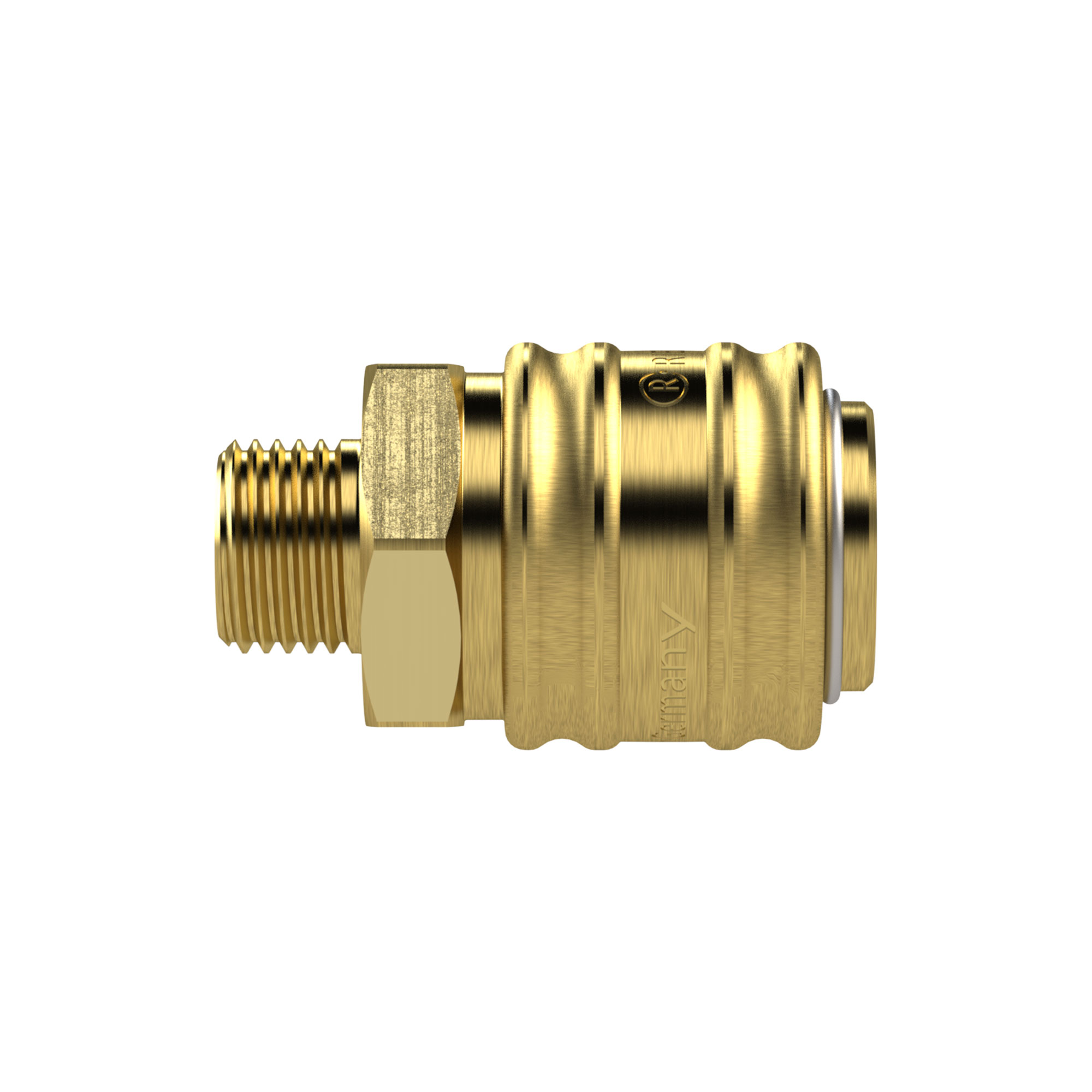 Quick-connect coupling I.D. 7.2, locking on both sides, G 1/2 ET - Riegler 107508