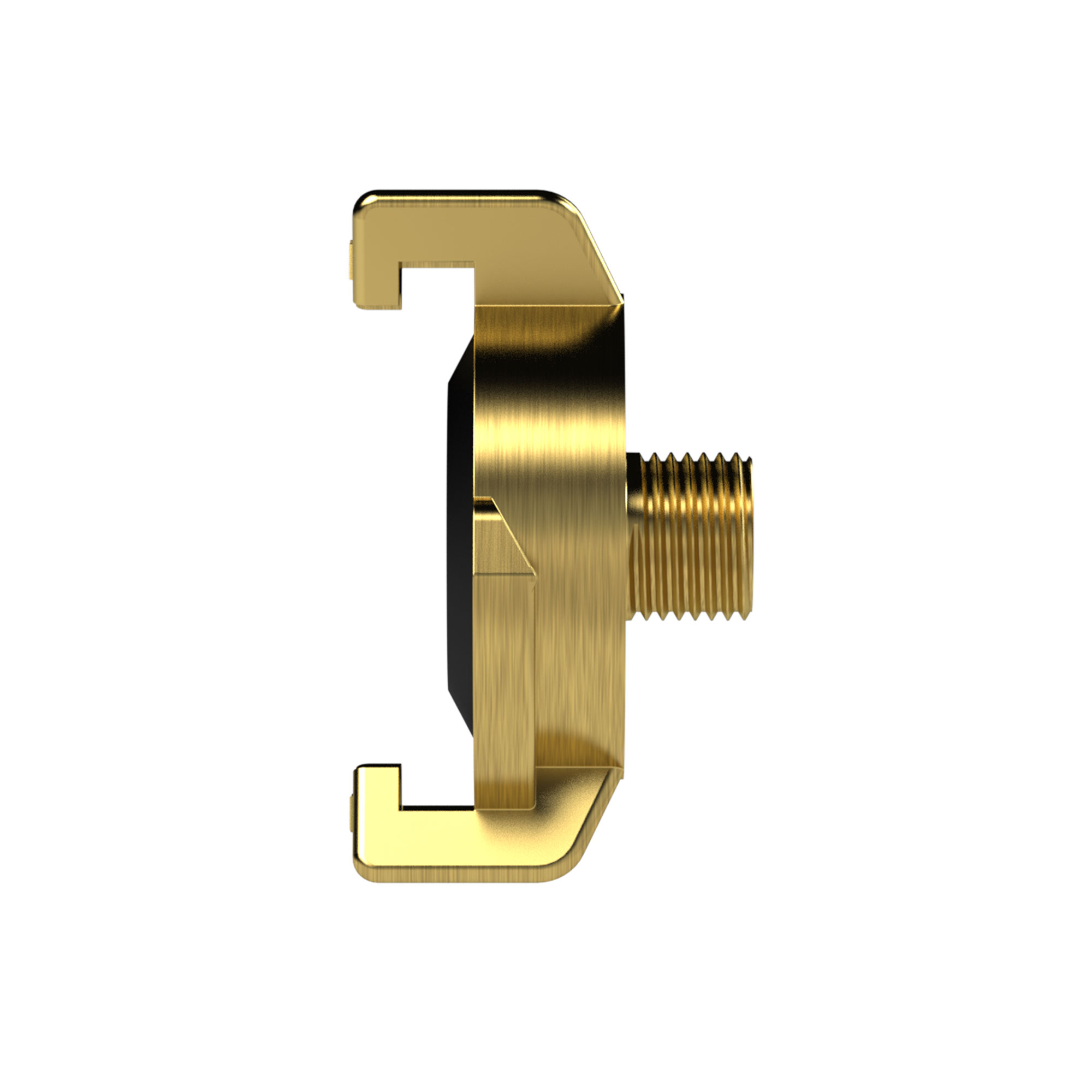 GEKA threaded piece, rigid, bright brass, G 1/2 exterior - Riegler 107769