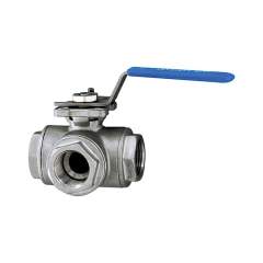 Riegler 103474.3-way ball valve, T-hole, Stainless steel 1.4408, G 1 1/4, DN 32