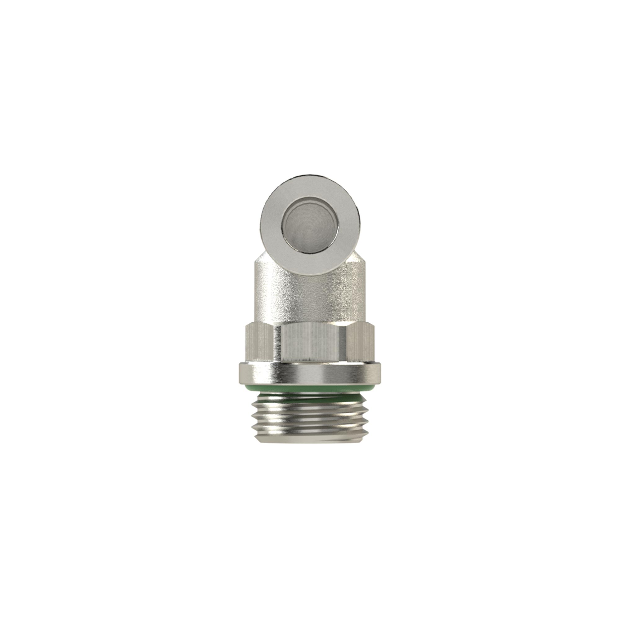 Push-in L-fitting »metallica«, rotating, M5 o., hose exterior Ø 3 - Riegler 130096
