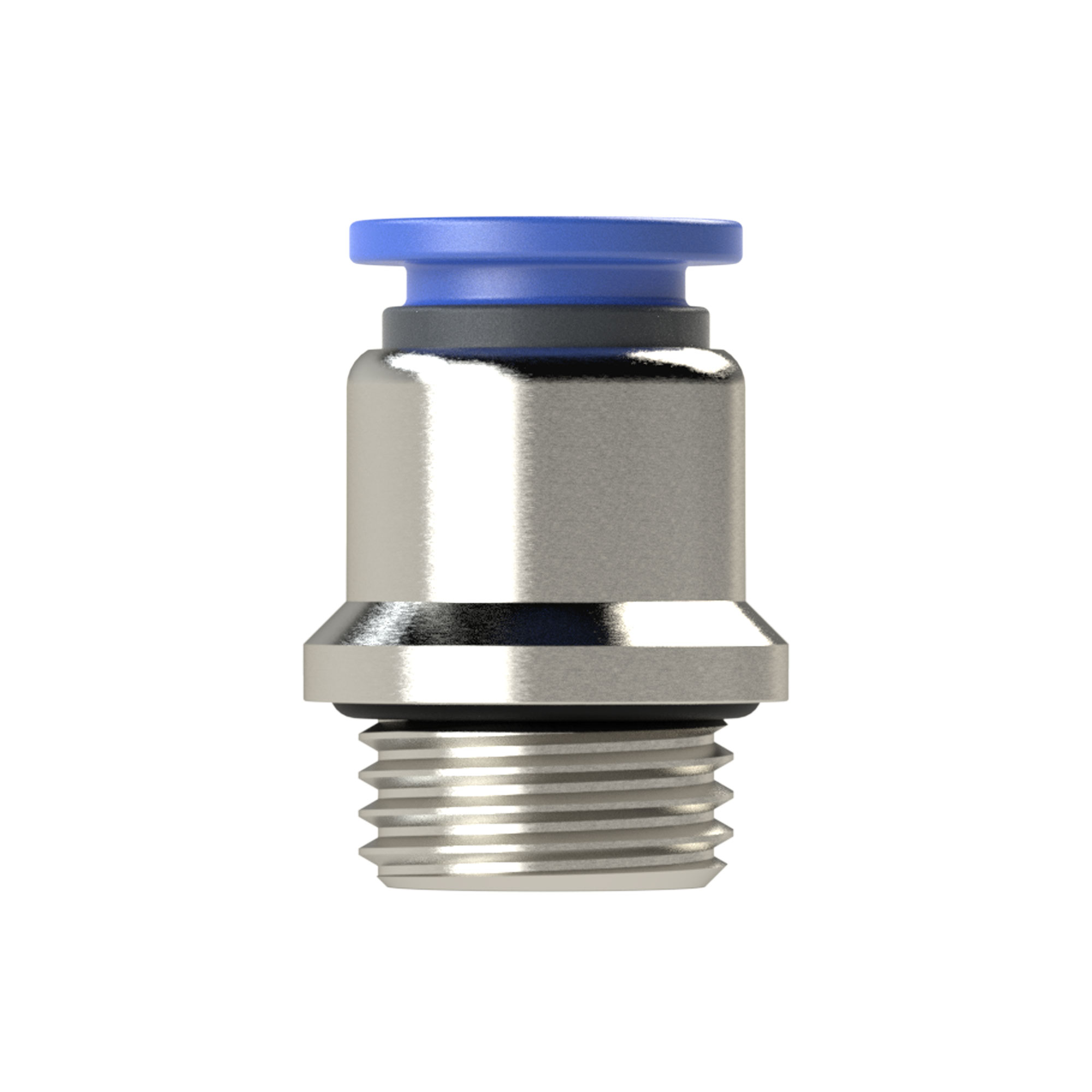 Straight push-in fitting »Blue Series«, round, M5 o. - Riegler 109154