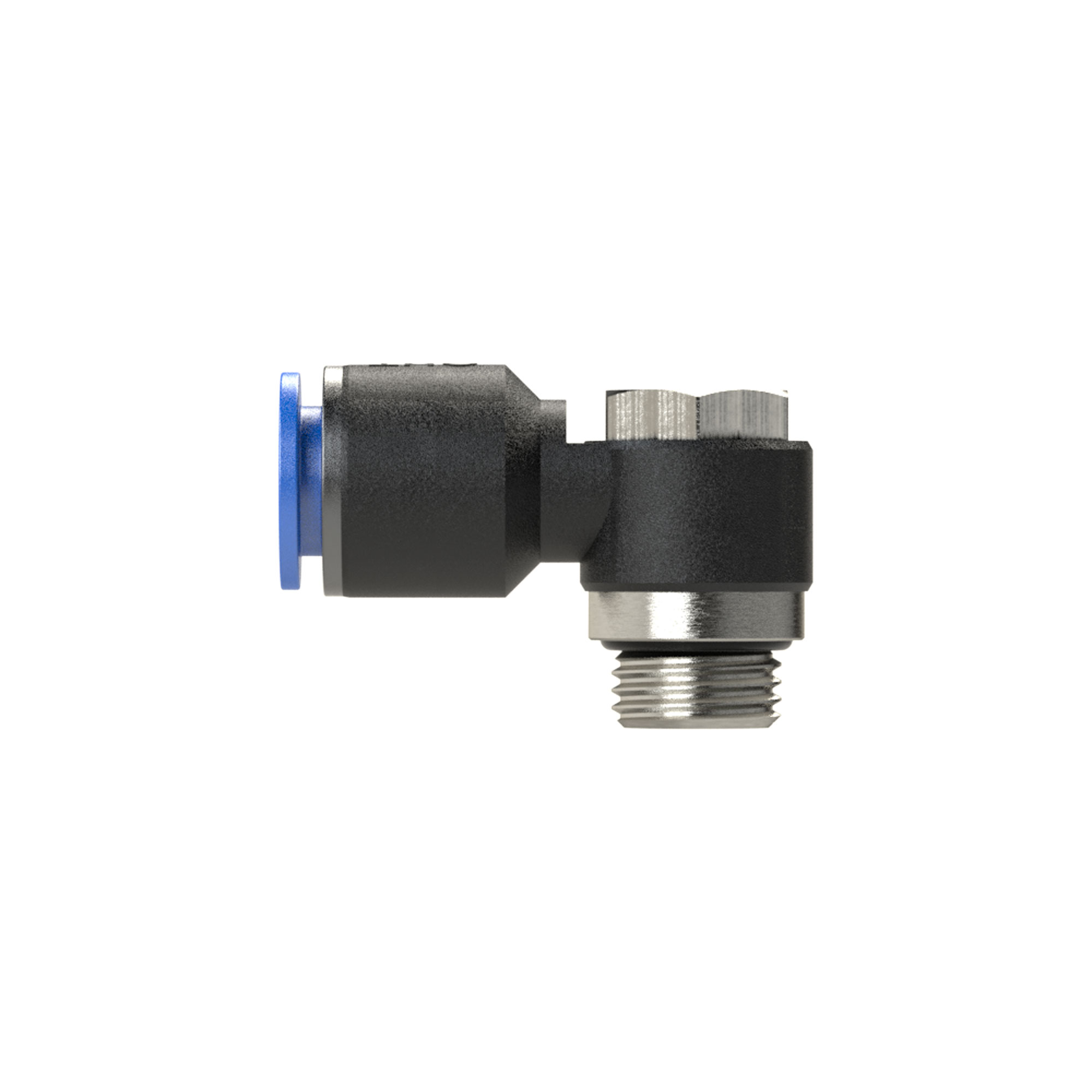 Push-in L-fitting »Blue Series«, rotating, M5 o. - Riegler 109403