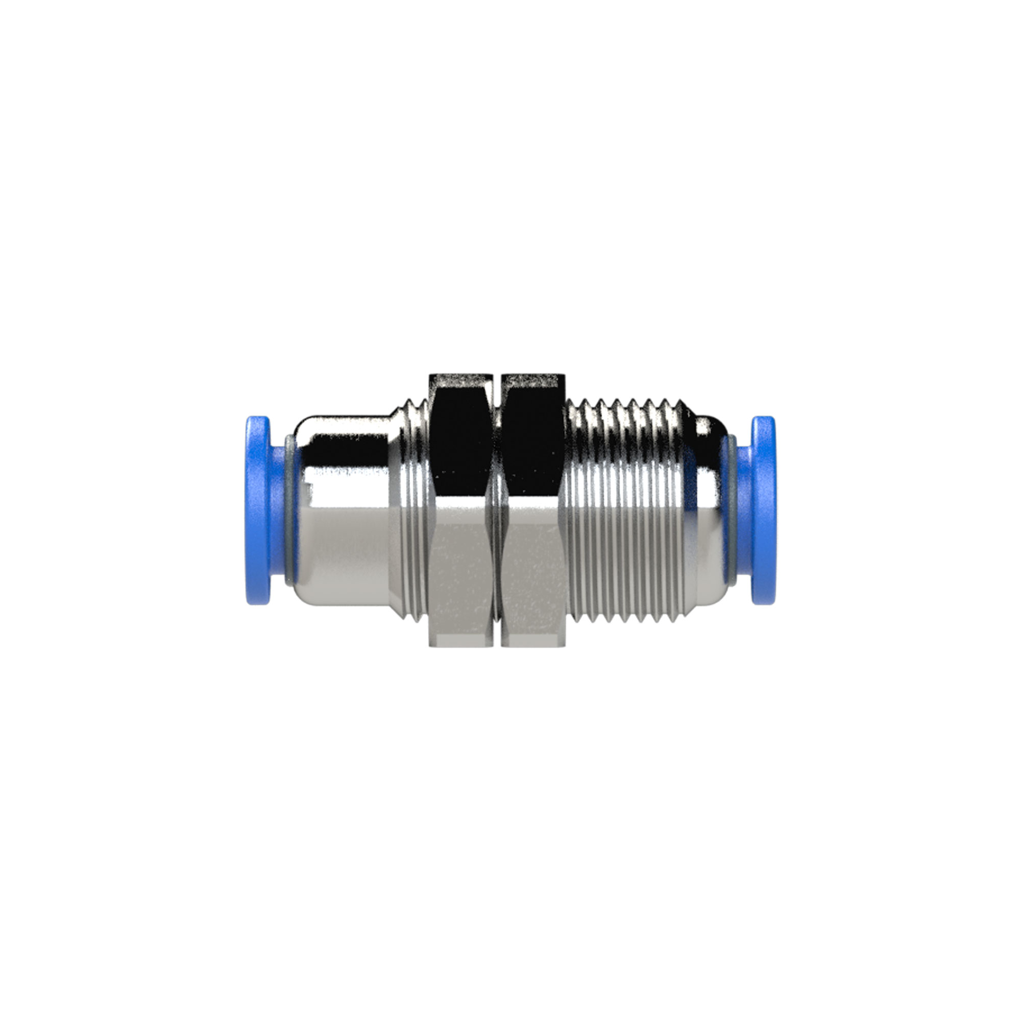 Straight push-in bulkhead connector »Blue Series«, M27x1 - Riegler 109813
