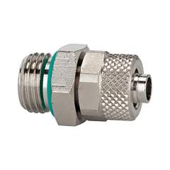 Riegler 110512. Gerade Einschraubverschraubung, FKM O-Ring, G1/8 a., Schlauch 6/4