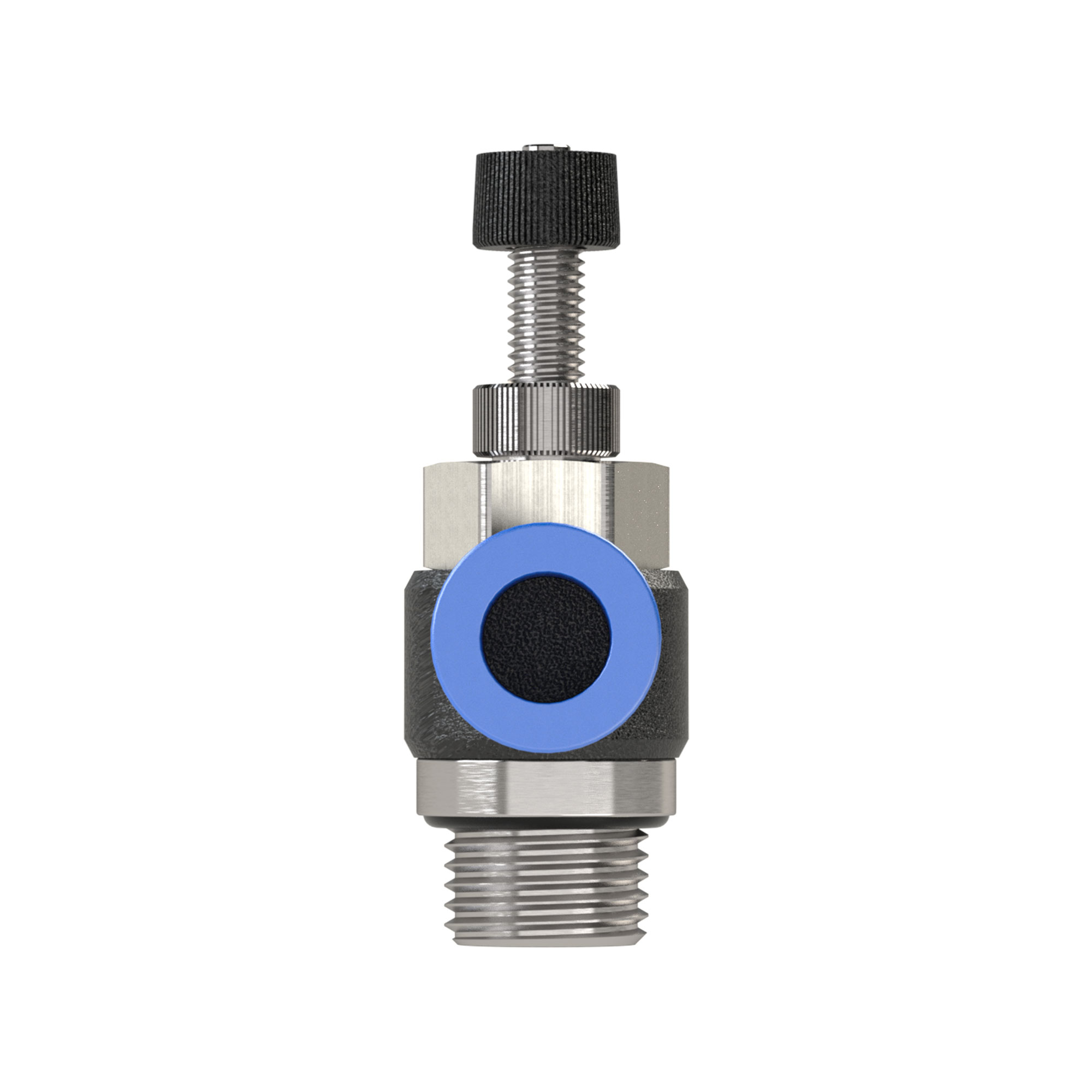 Throttle check valve »Blue Series«, Discharge throttle, M5 o. - Riegler 110012