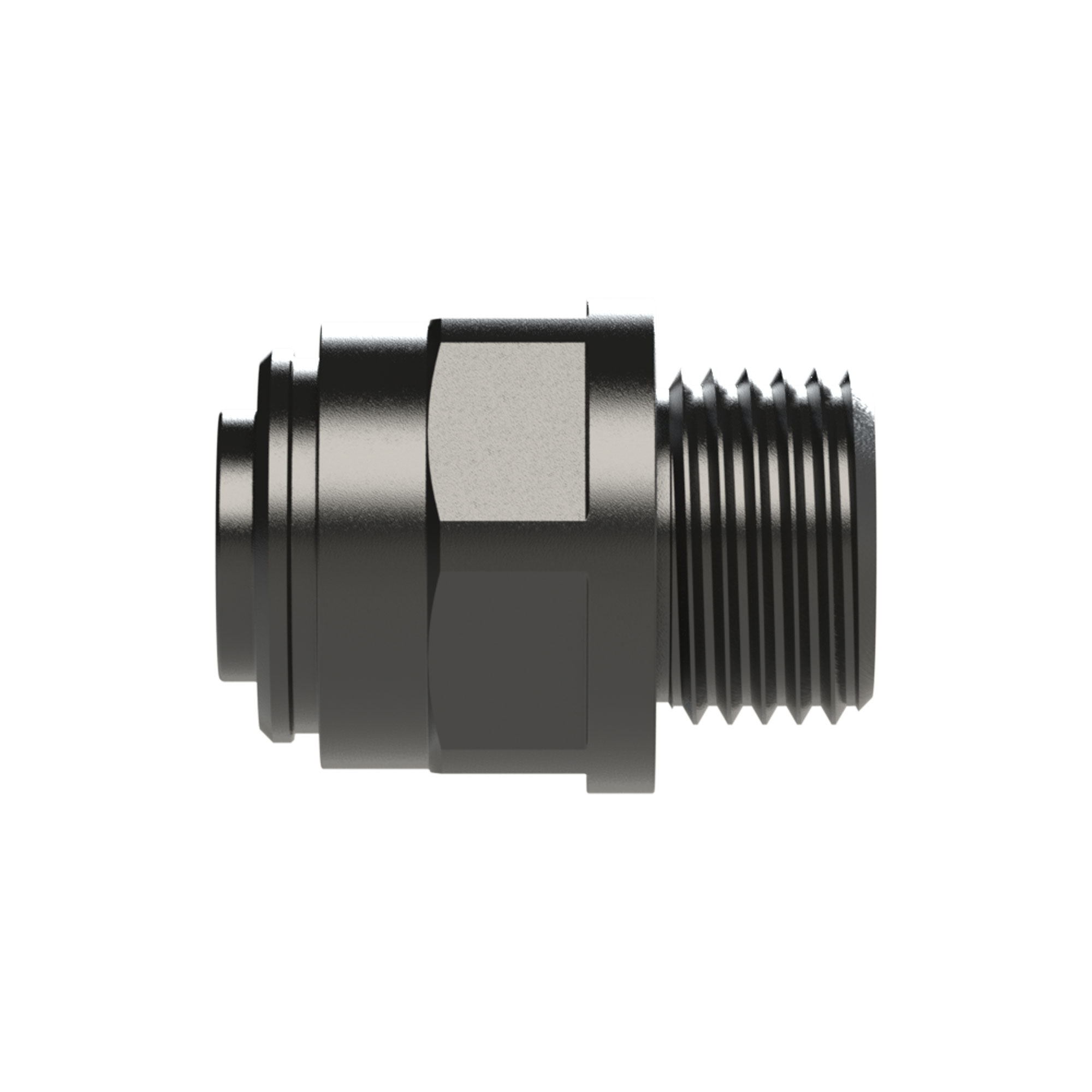 Straight screw-in fitting POM, G 3/8 o., for hose exterior Ø 8 mm - Riegler 110268