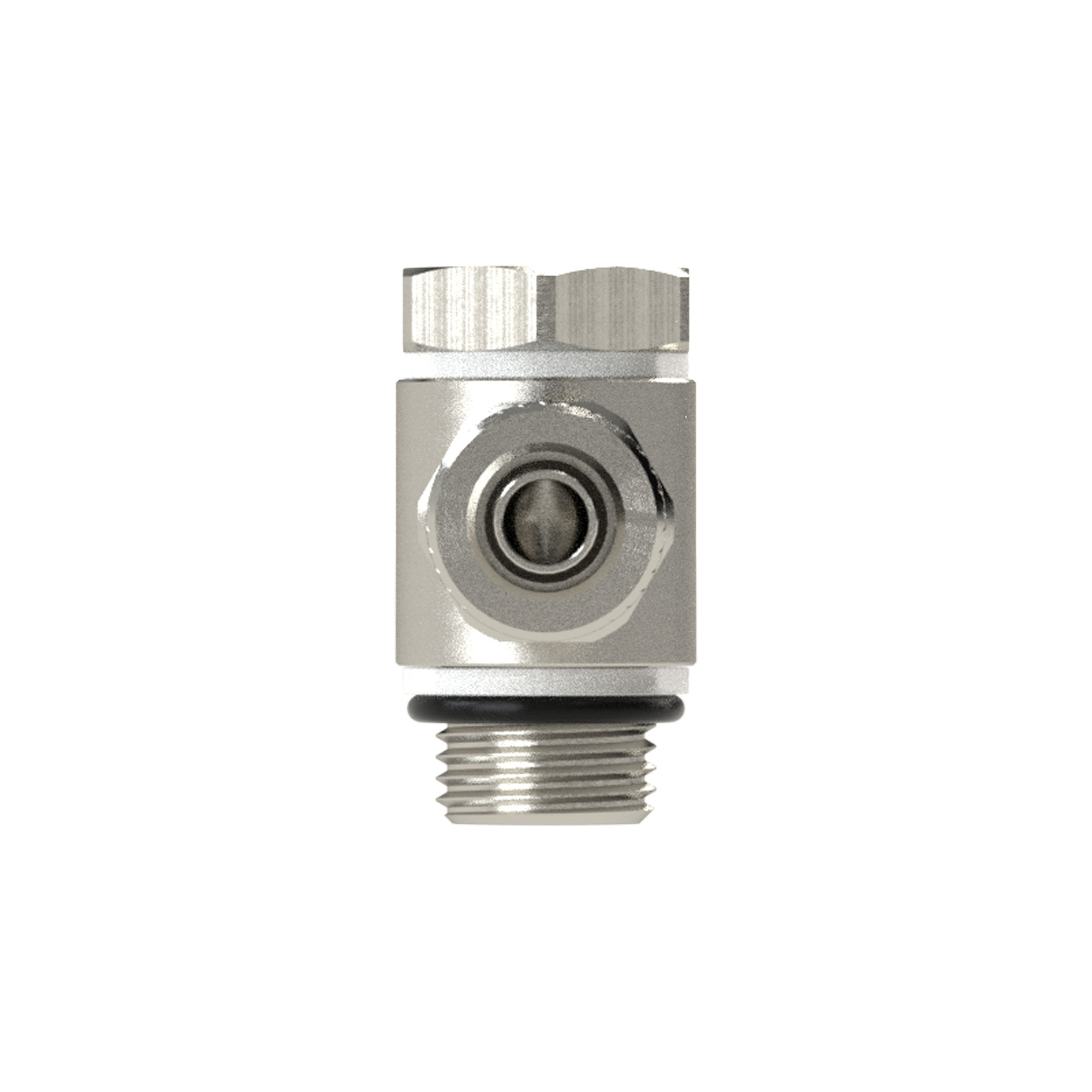 Angled pivot fitting with O-ring, M5 o., for hose 6/4 mm - Riegler 110563