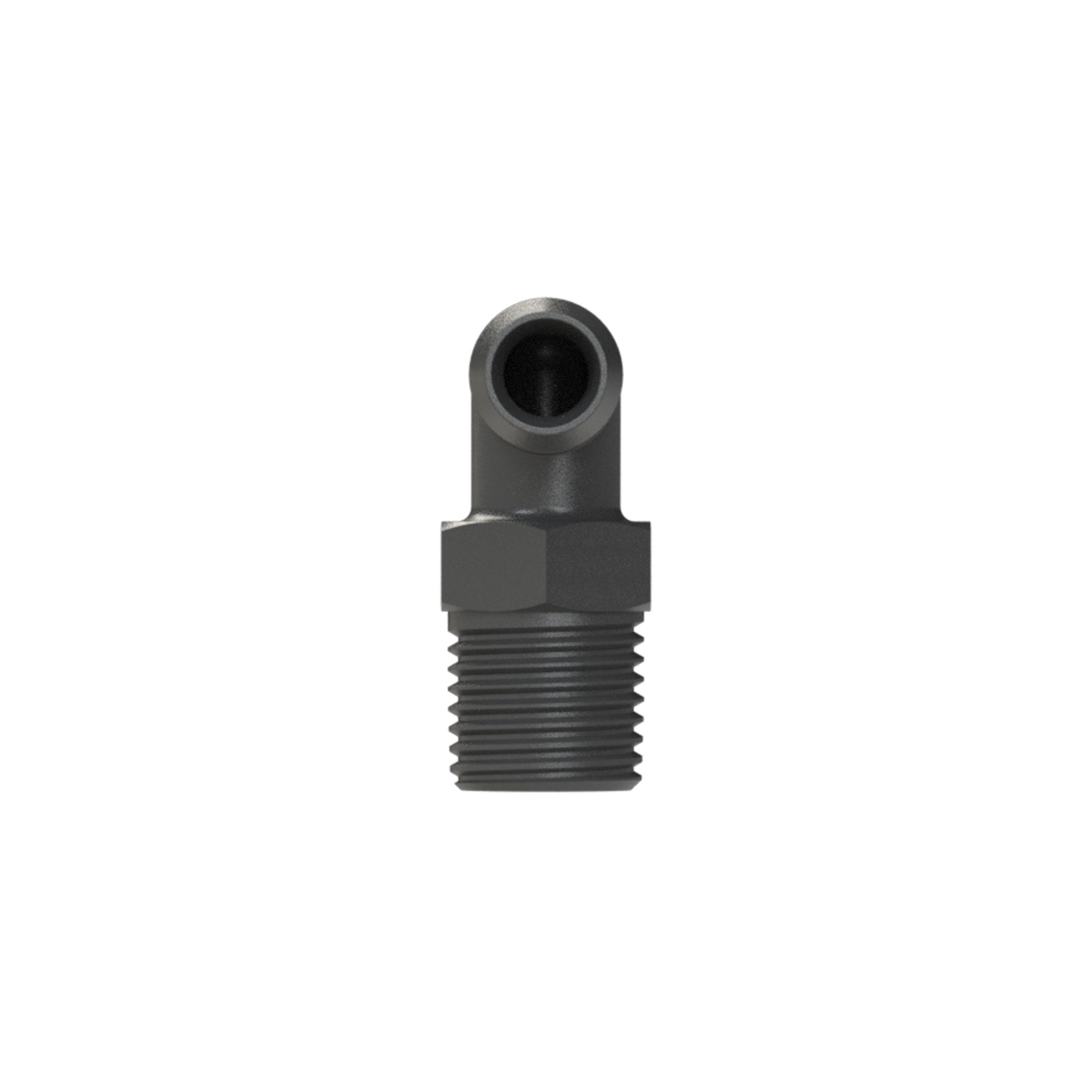 Winkel-Einschraubstutzen, R 1/8 a., für Schlauch LW 4 mm, PA 6 - Riegler 110970