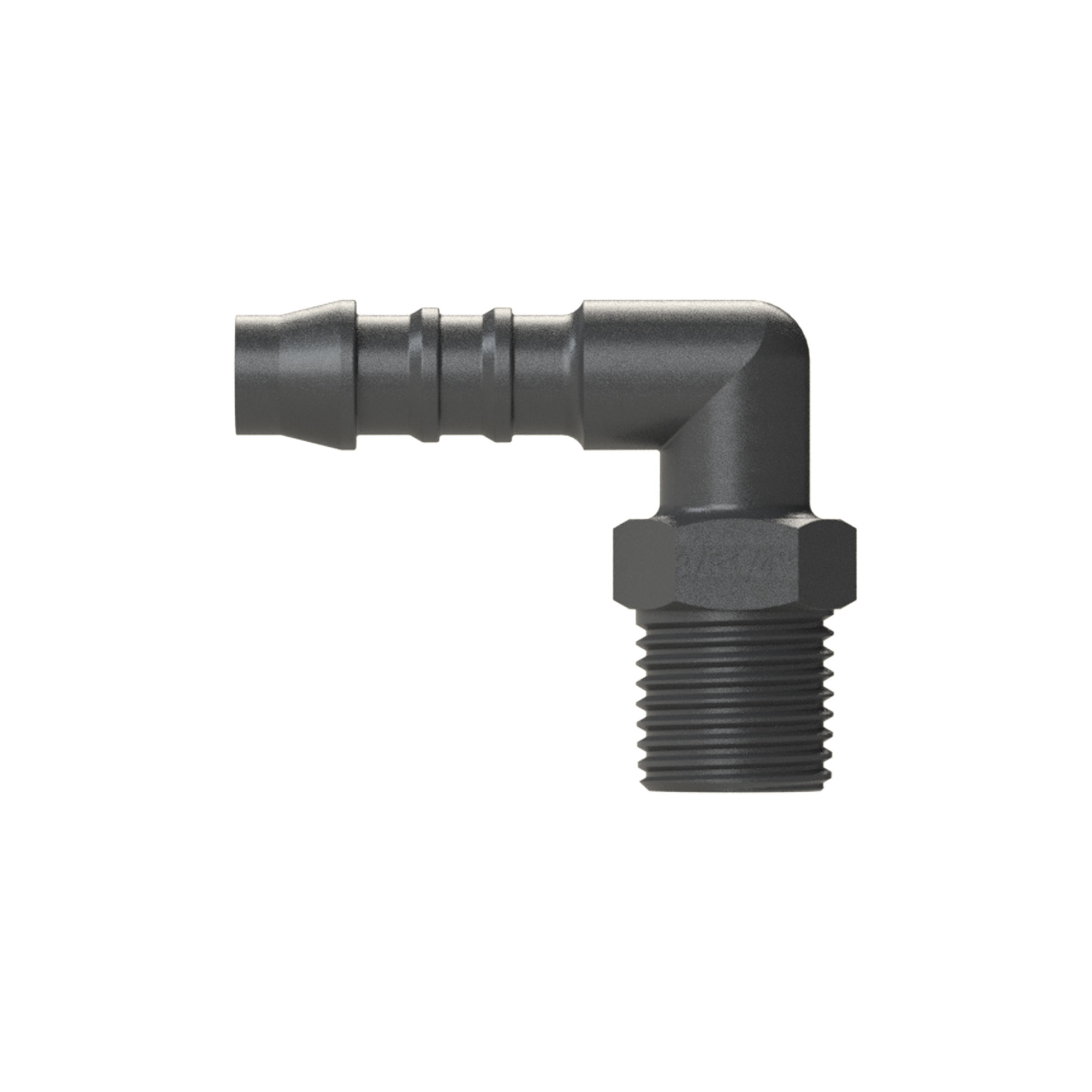 Winkel-Einschraubstutzen, R 1/8 a., für Schlauch LW 4 mm, PA 6 - Riegler 110970