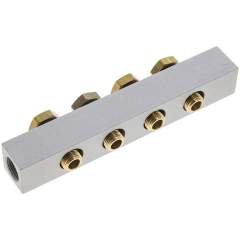 Airtec R 141/4. P-Leiste inkl. Hohlschrauben und Dichtungen für Ventilbaureihe M07 / P07