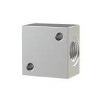 Riegler 112589. T-Verteiler, anflanschbar, G 3/8 Aluminium, SW 25