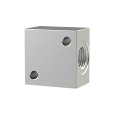 Riegler 129676.T-distributor, flangeable, G 1/8 aluminium, AF 16