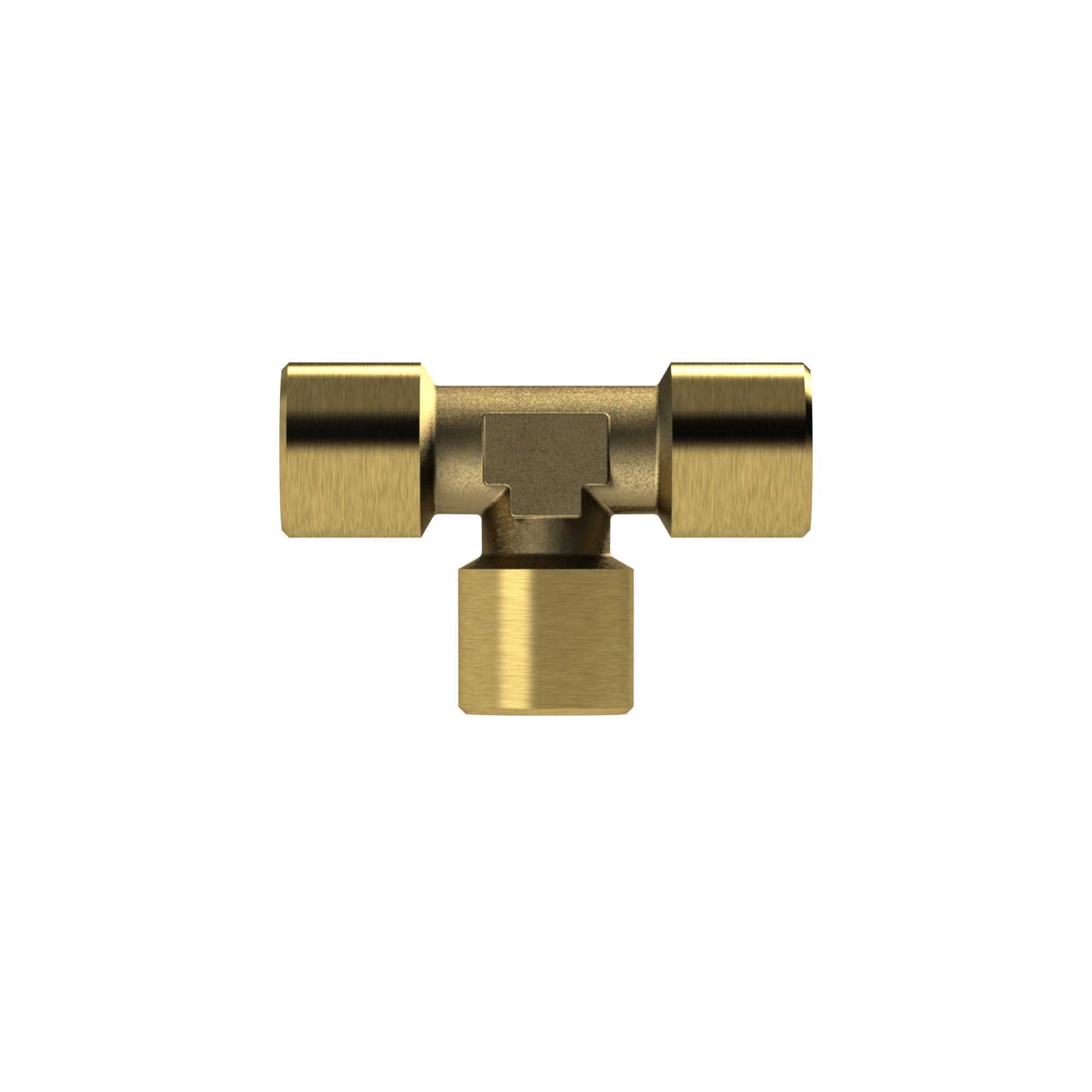 T-Stück, innen/innen/innen, G 1, SW 30, Messing blank - Riegler 112725