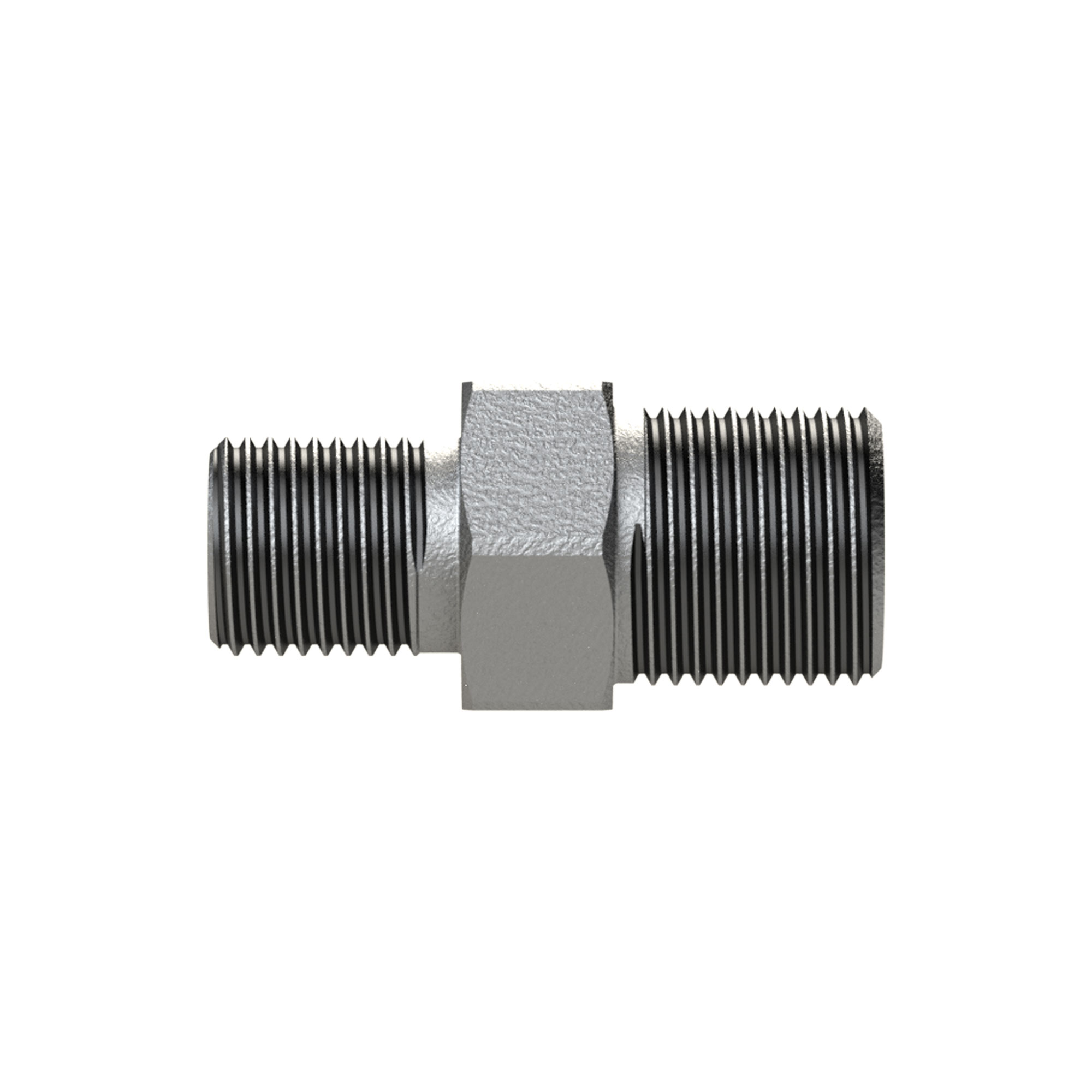 Doppelgewindenippel 245, AG/AG, R 2, R 3/4, schwarzer Temperguss - Riegler 133571