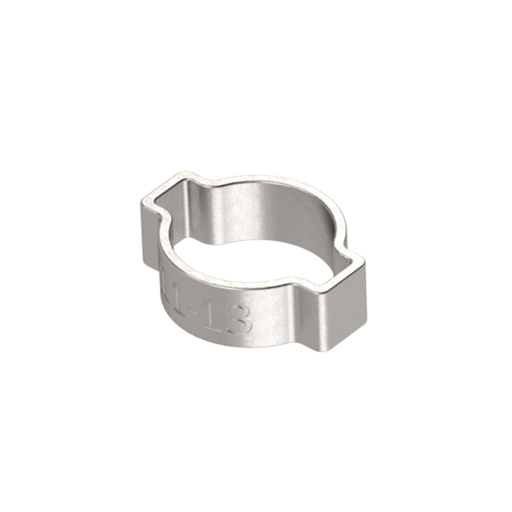 2-ear hose clamp, Stainless steel(W4), 22.0 - 25.0 mm, PU 10 pcs. - Riegler 114149
