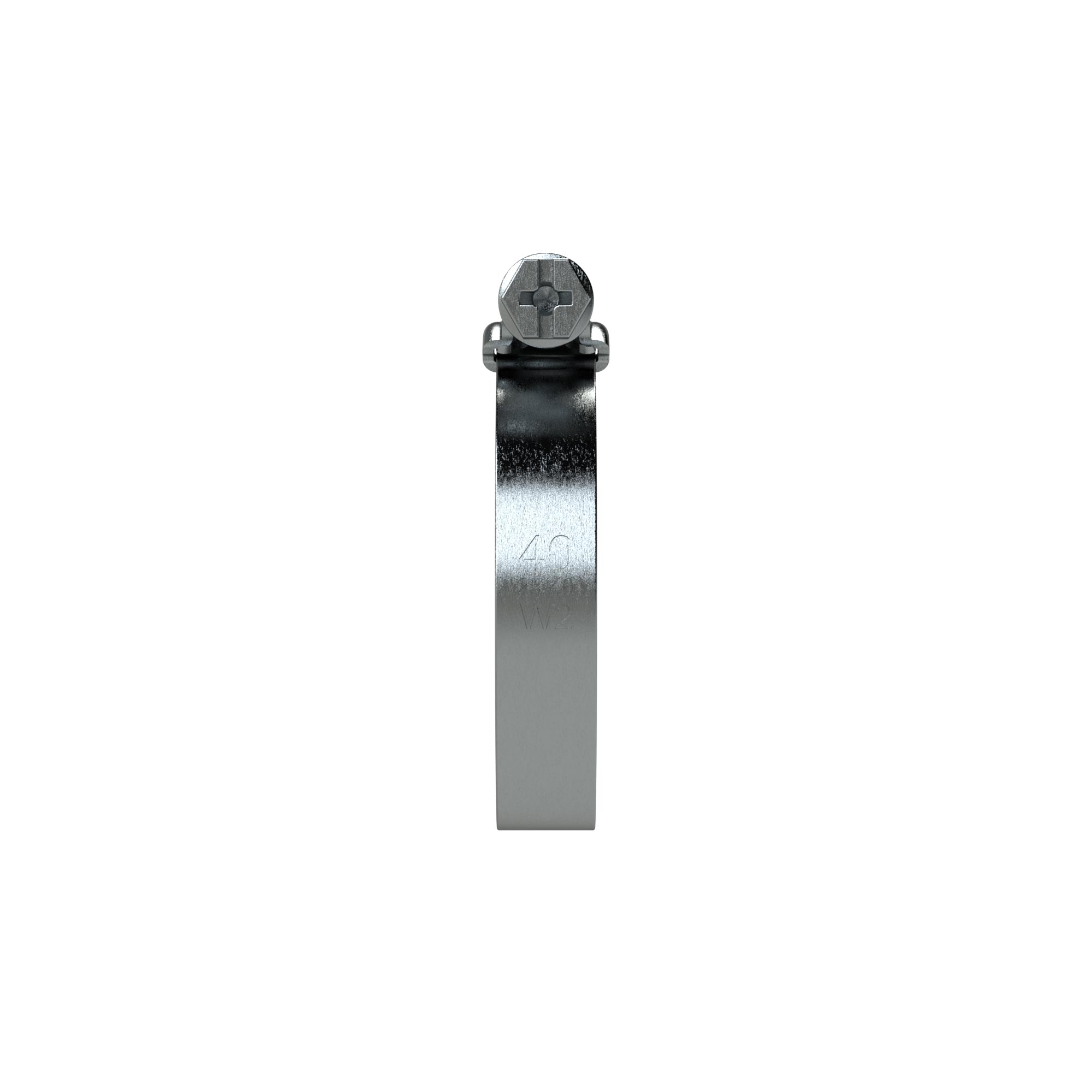 Worm thread hose clamp, Chrome steel 1.4016 (W2), 25.0 - 40.0 mm - Riegler 114206