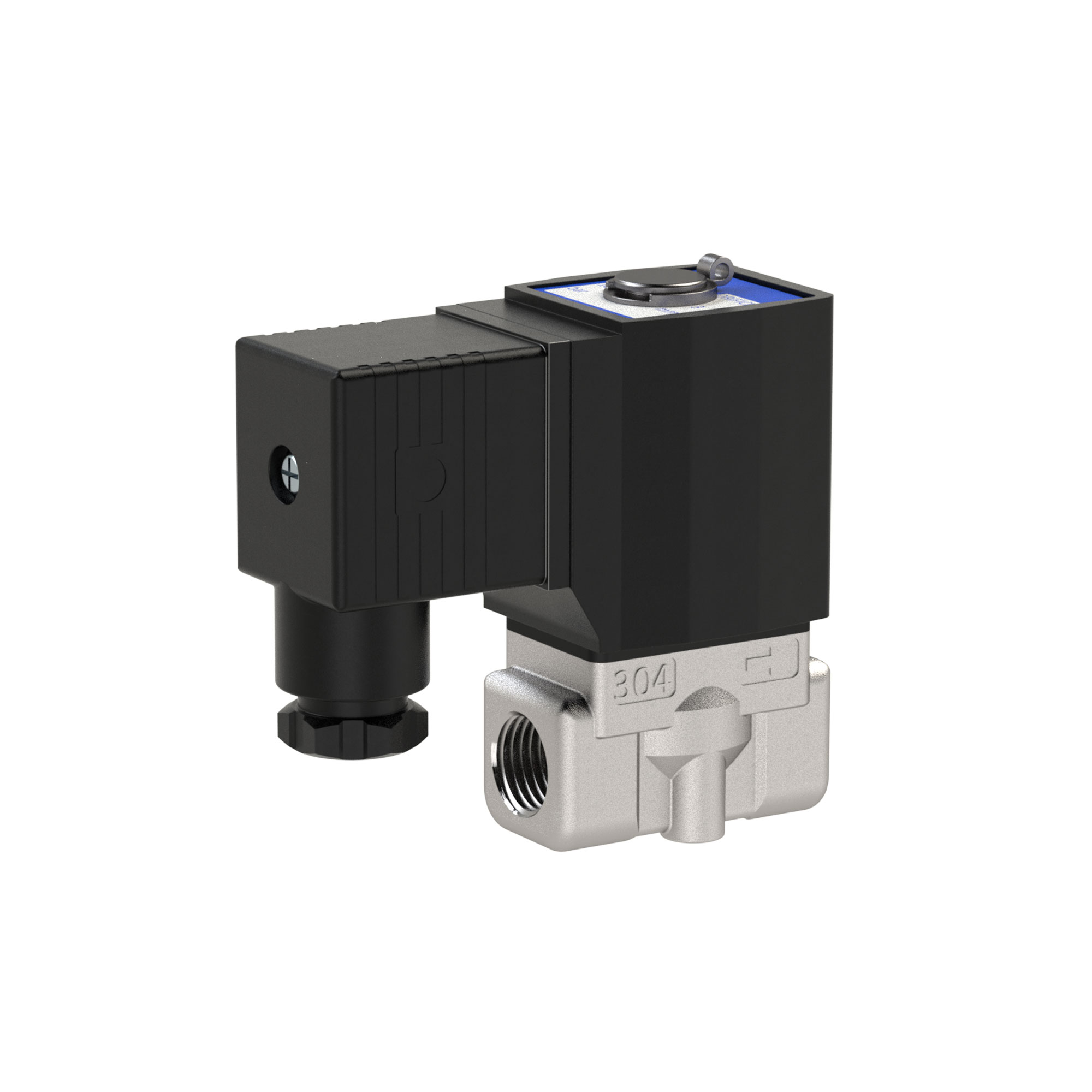 2/2-way solenoid valve NC, directly operated, 24 V DC, G 1/4 - Riegler 116586