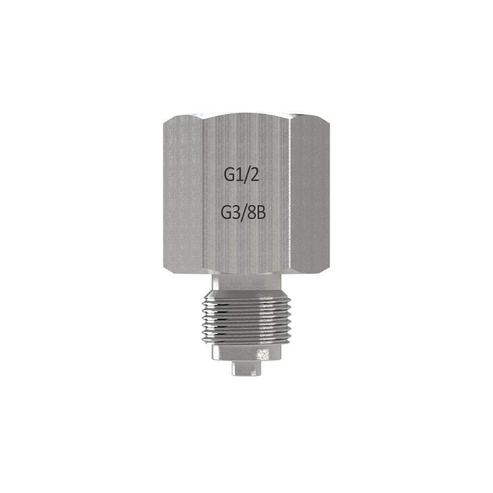 Riegler 135444.Pr.gauge conn.nipple, stainl.steel, G1/2 bushing, M20x1.5 taps