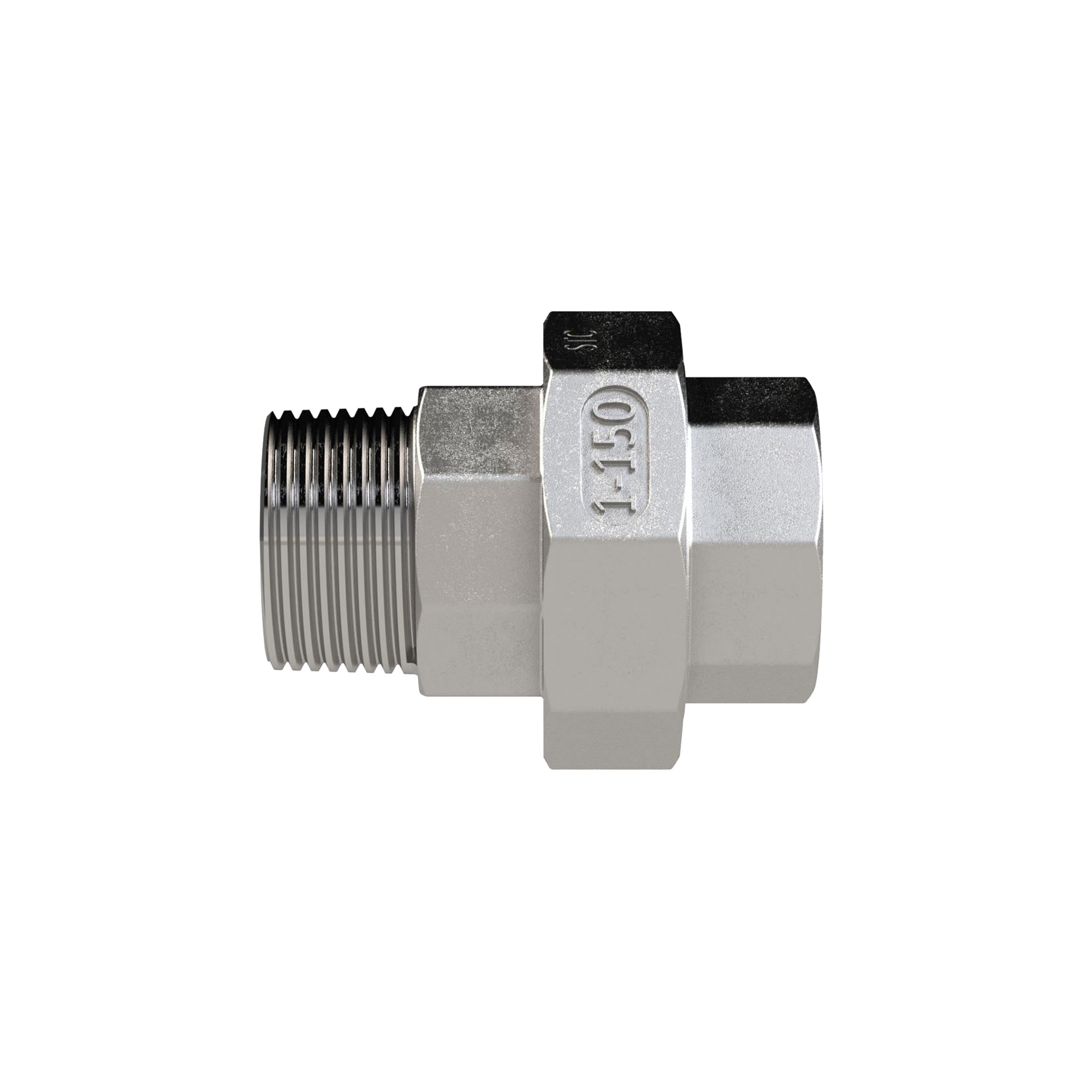 Removable Double threaded nipple, flat sealing, Rp/R1, i./a.,AF54 - Riegler 118224