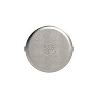 Riegler 118339.Closing cap, round Rp 1, i., Stainless steel 1.4408