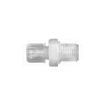 Riegler 110911.Straight screw-in fitting, G 1/2 o., for hose 4/6 mm, AF 27, PFA