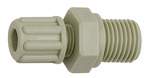 Riegler 110852.Straight screw-in fitting, G 1/4 o., for hose 4/6 mm, AF 17, PP