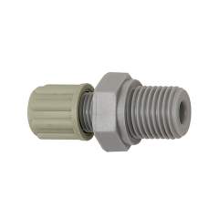 Riegler 110767.Straight screw-in fitting, G 1/4 o., for hose 4/6 mm, AF 17, PA