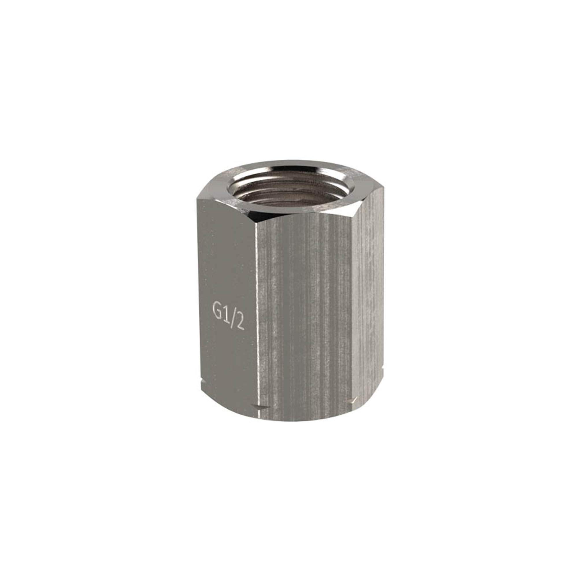 Tension sleeve, G1/2, DIN 16283, hexagonal, stainl. steel 1.4571 - Riegler 178572