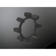 KTR 600200252588. Ruflex size 2 compl. 2 disk springs 25H7 keyway to DIN 160Nm + RU friction flange f. Rotex 38