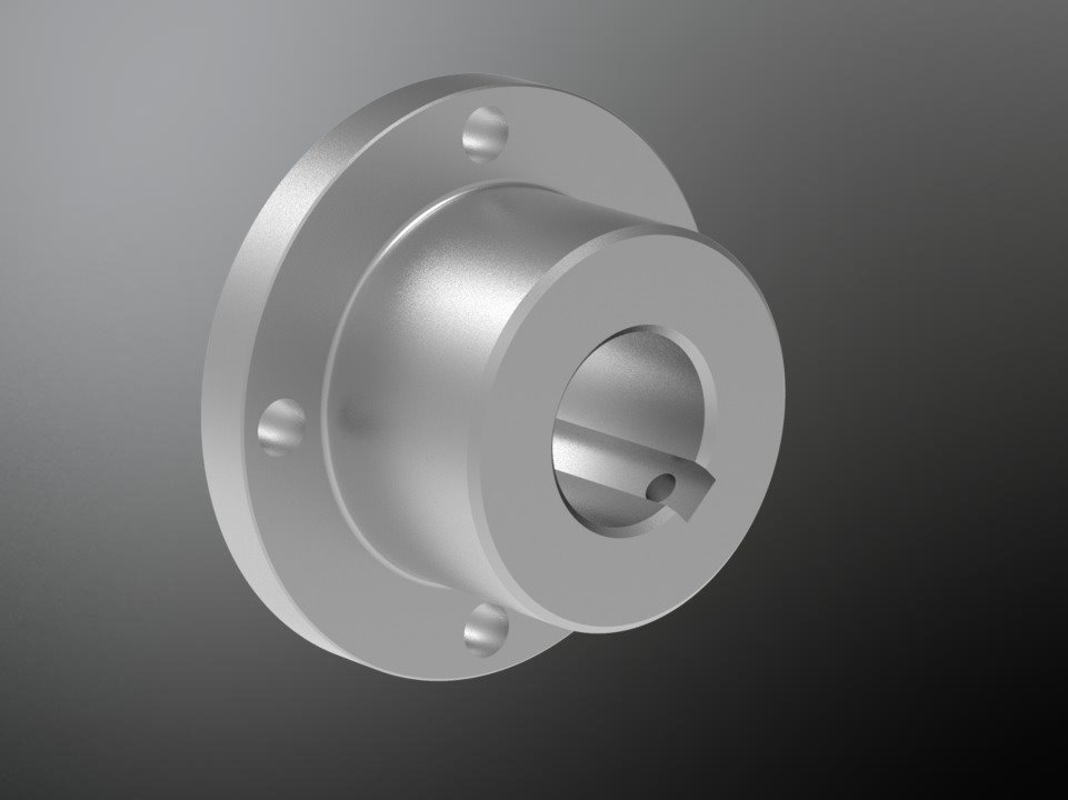 KTR 950285402400. Poly-Norm 28 ST coupl. flange AZR Ø24H7 keyway to DIN thread with connection bore