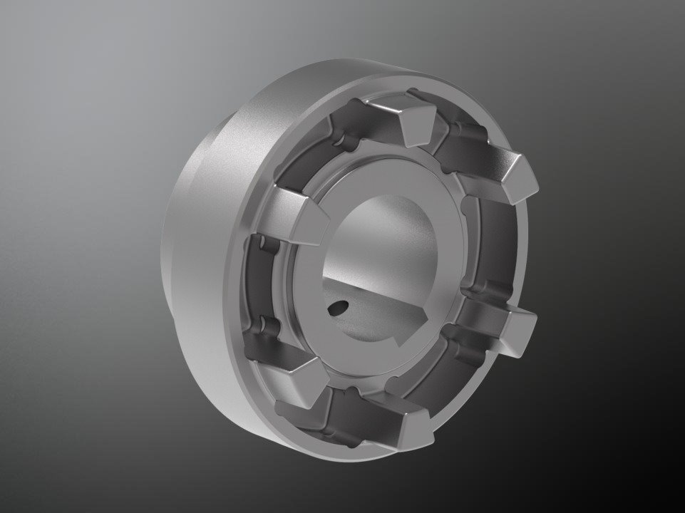 KTR 951803101100. Poly-Norm 180 GJL hub AR 1.0 Ø110H7 key to DIN 6885/1-JS9 thread