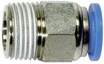 Riegler 109134.Straight push-in fitting »Blue Series«, R 1/8 o., hose ext. Ø 4