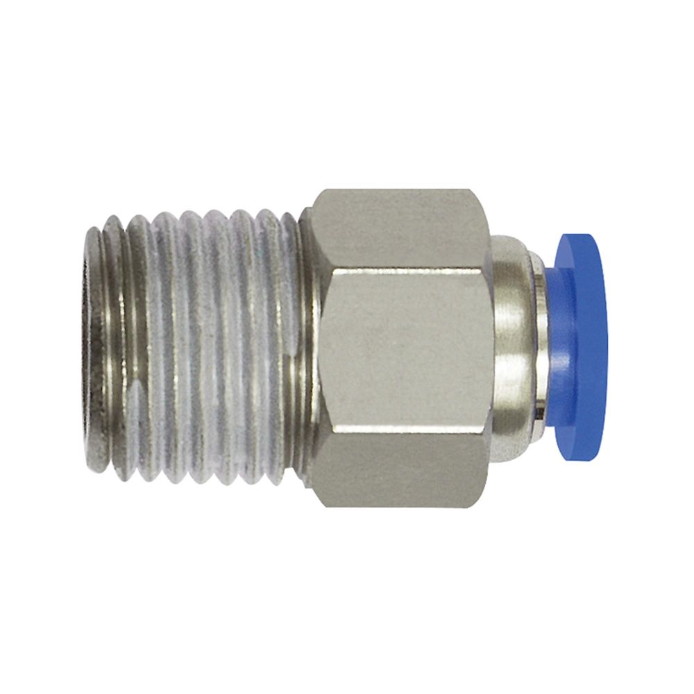 Riegler 148793.Straight push-in fitting »Blue Series« mini, R 1/8 o., hose Ø 4