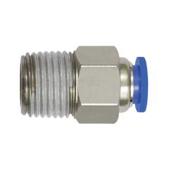 Riegler 148794.Straight push-in fitting »Blue Series« mini, R 1/8 o., hose Ø 6